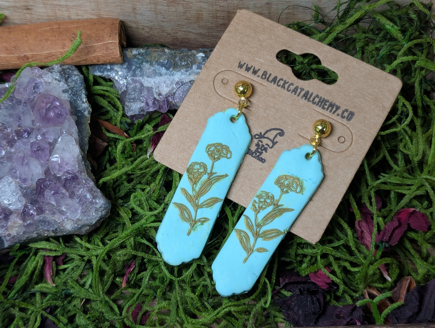 January flower earrings