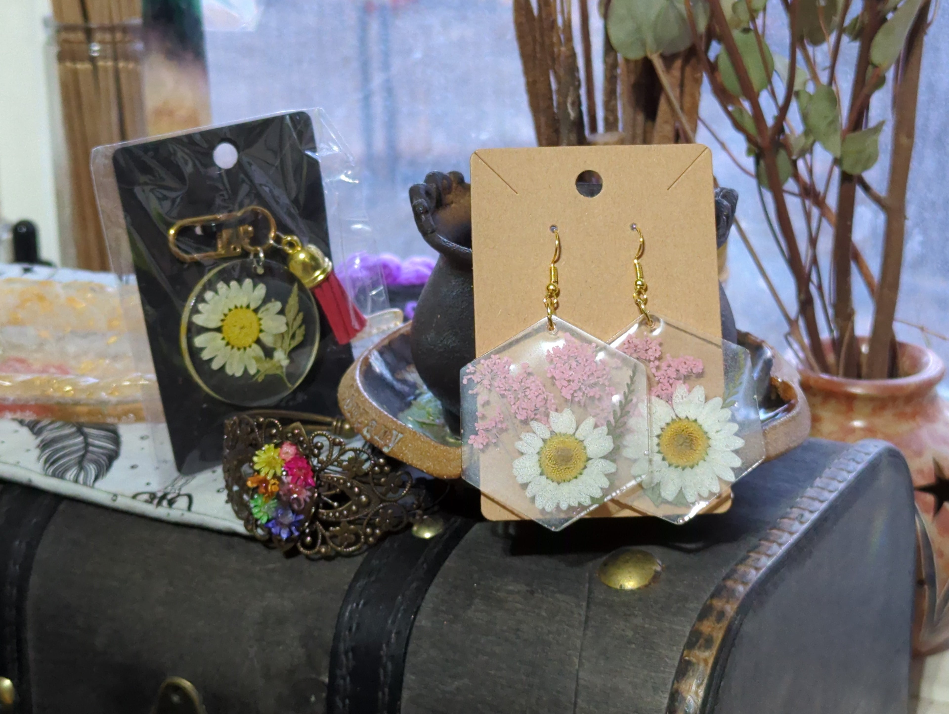 Handcrafted flower-inspired statement jewelry 