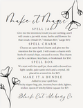 Custom spell work created to align with personal intentions, featuring a handcrafted spell box filled with herbs, crystals, and magical ingredients for focused manifestation.