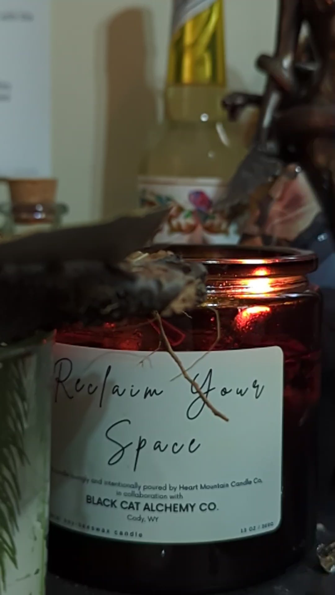 Reclaim your space candle
