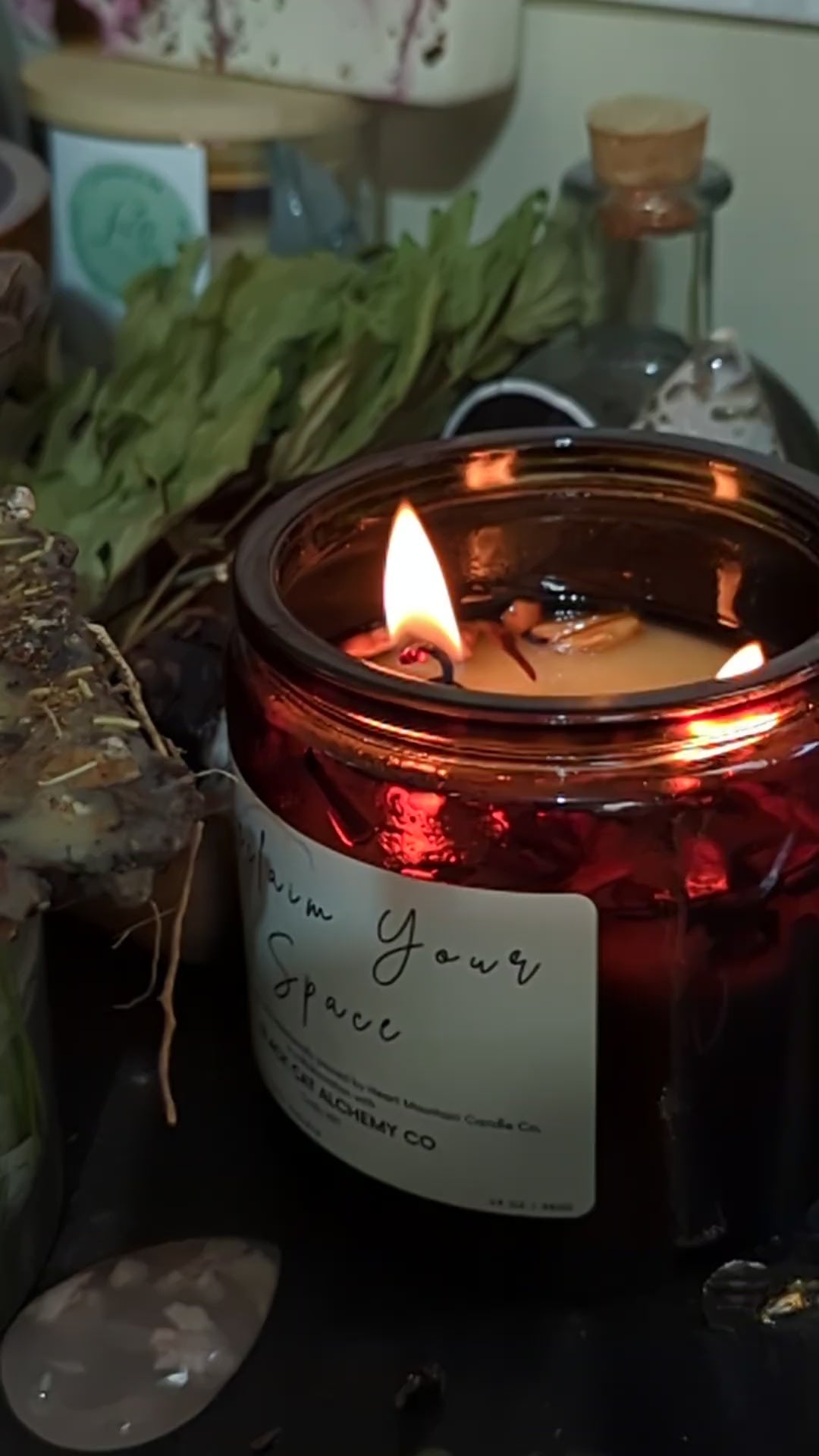 Reclaim your space candle