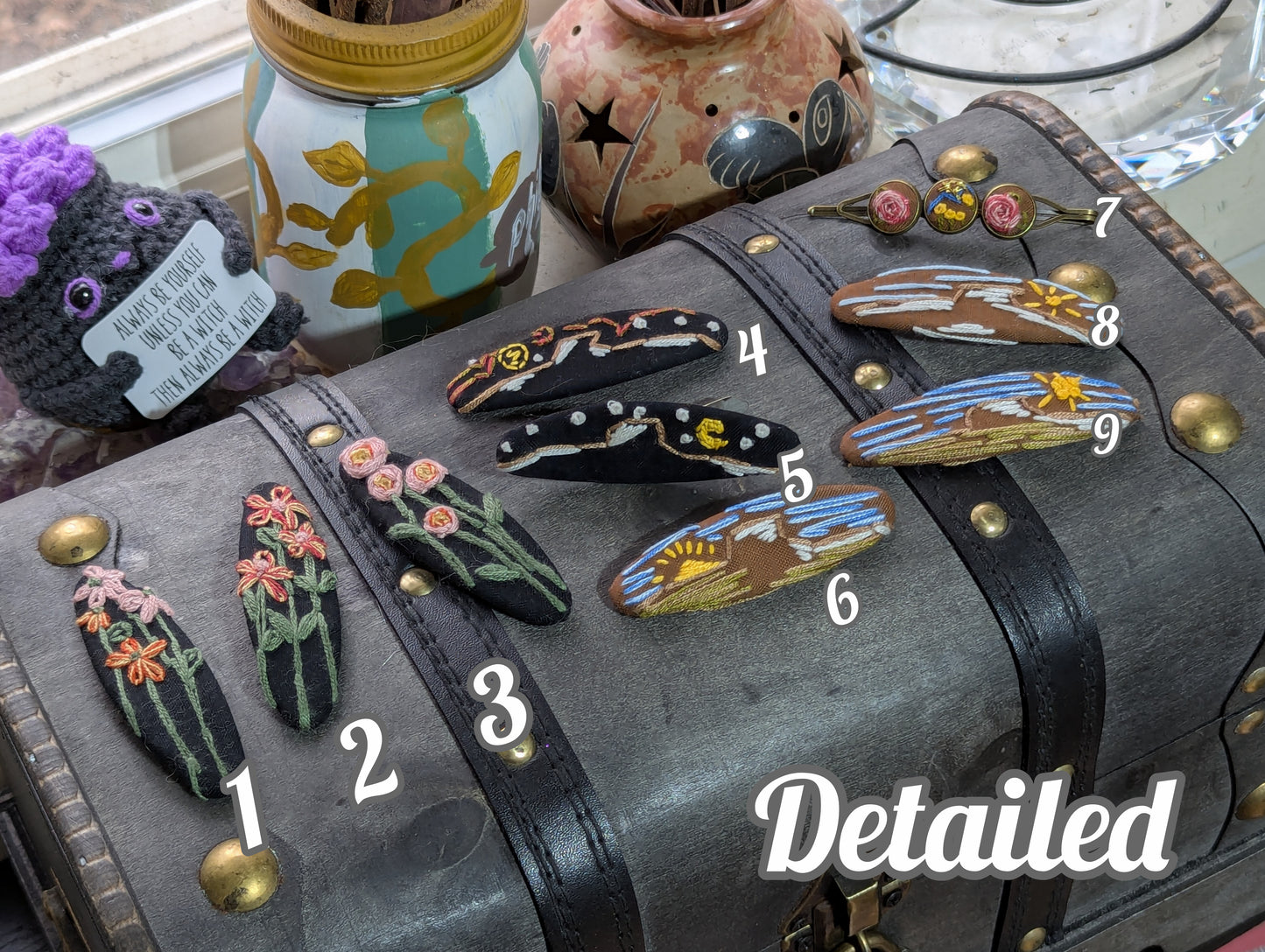 Embroidered Barrette