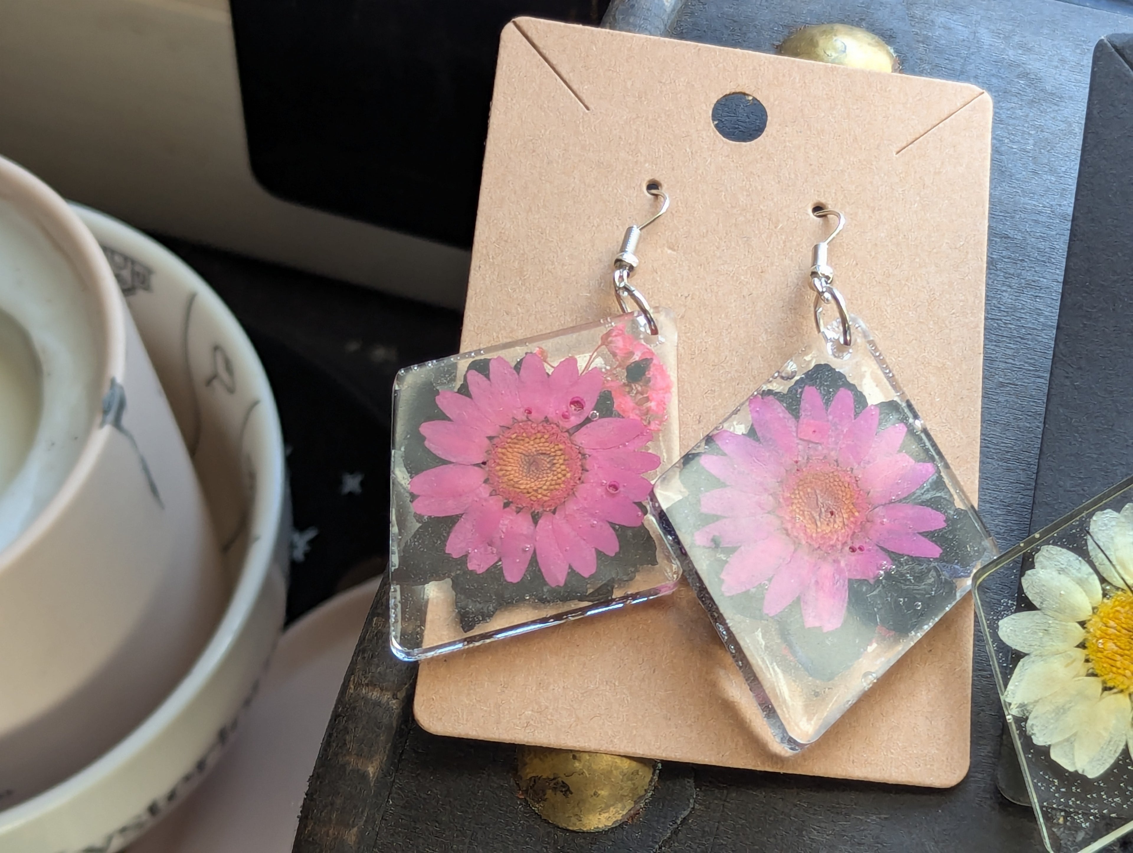 Flower earrings large