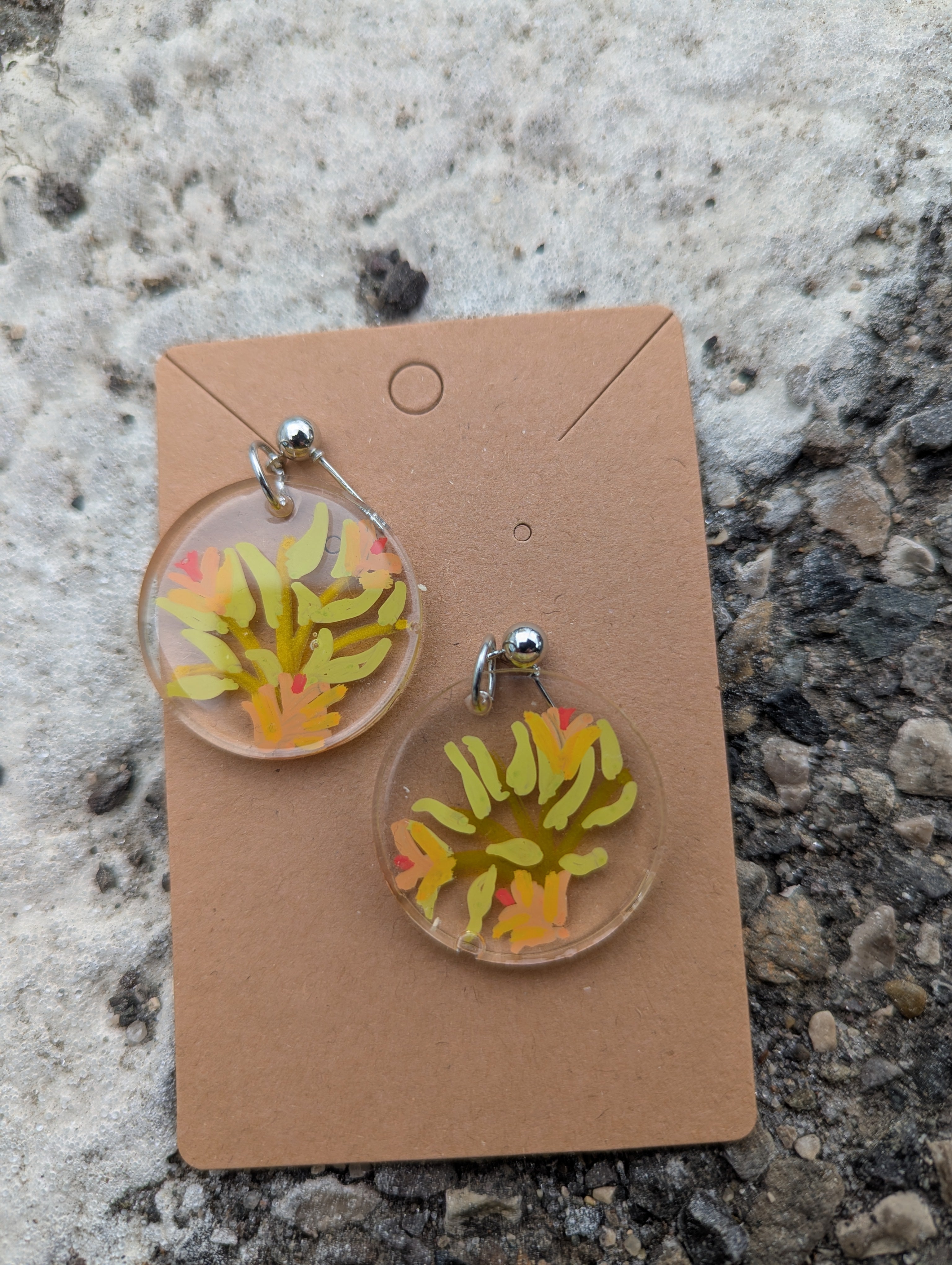 Hand-Drawn art earrings