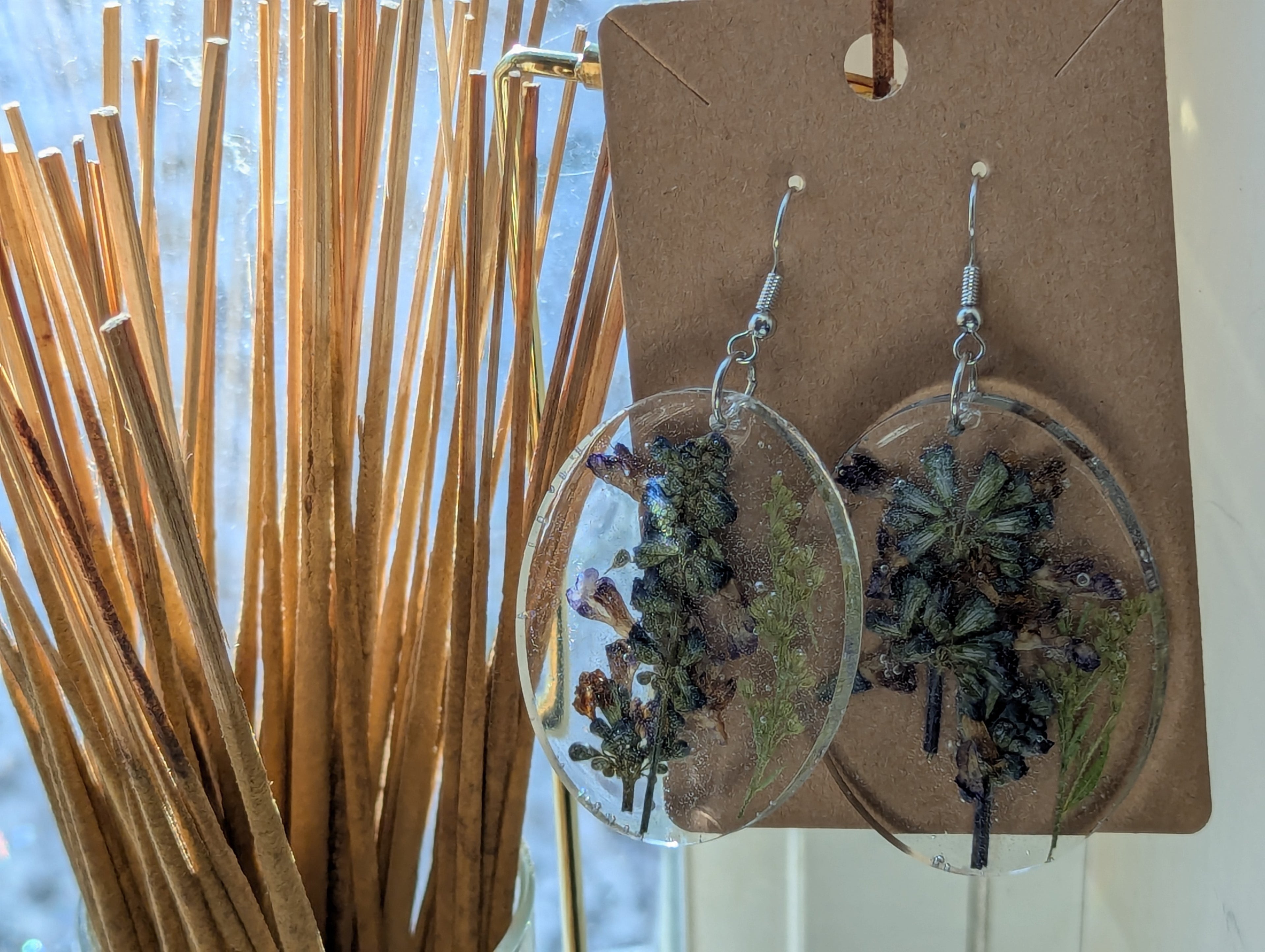 Flower earrings large