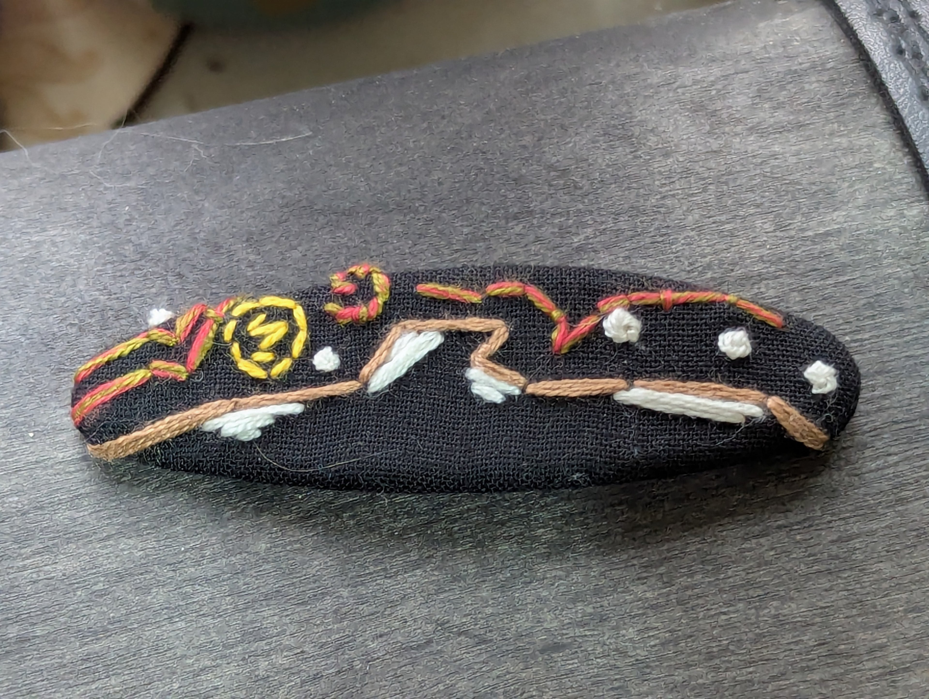 Embroidered Barrette