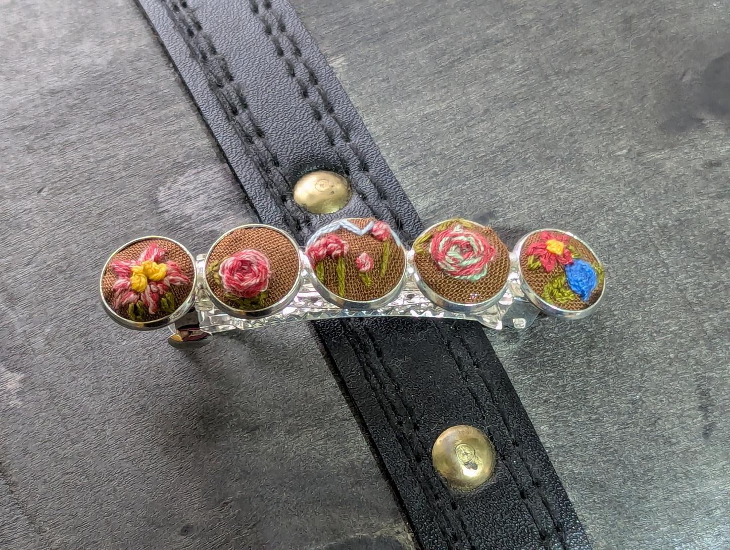 Embroidered Barrette