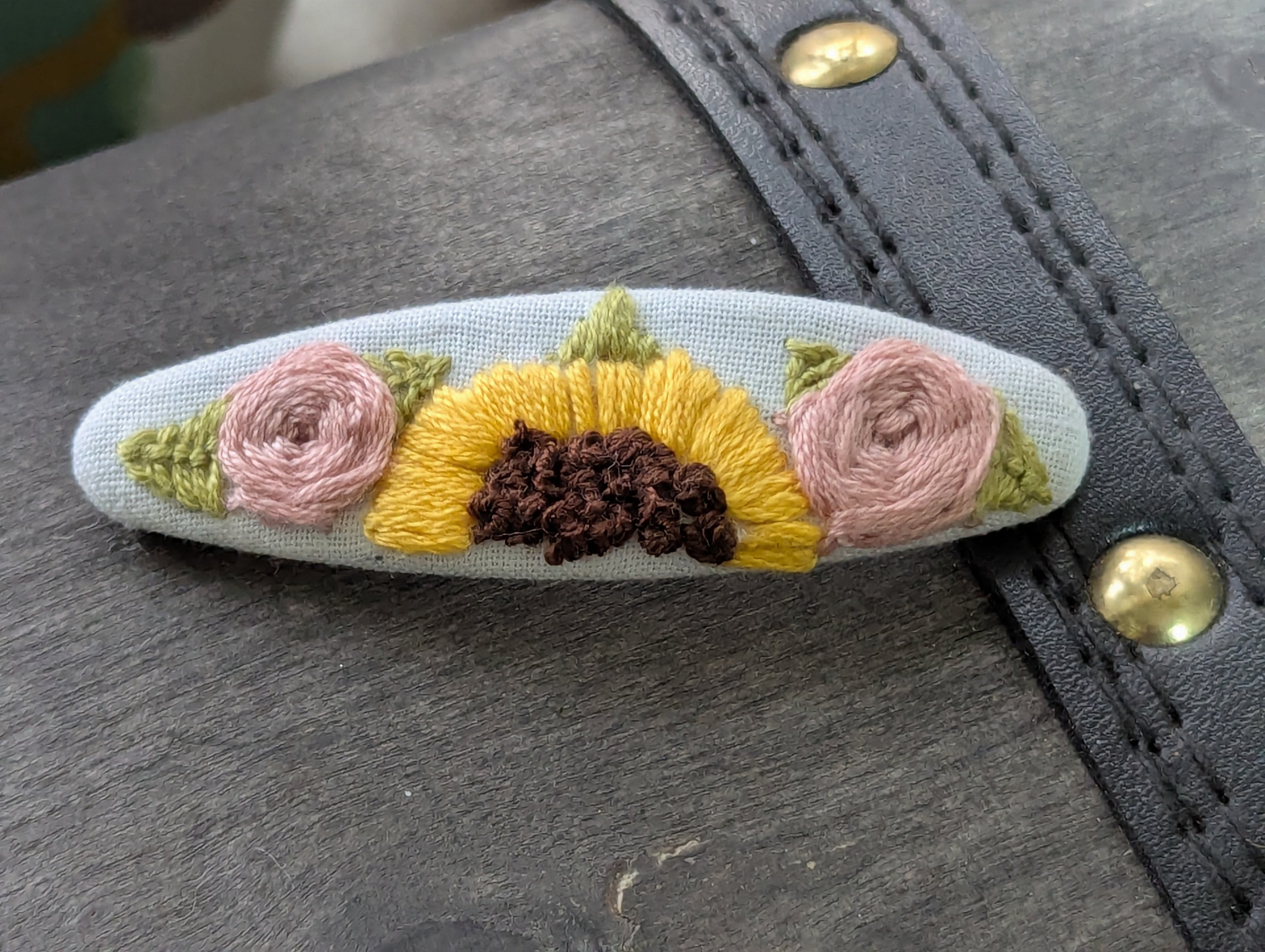 Embroidered Barrette