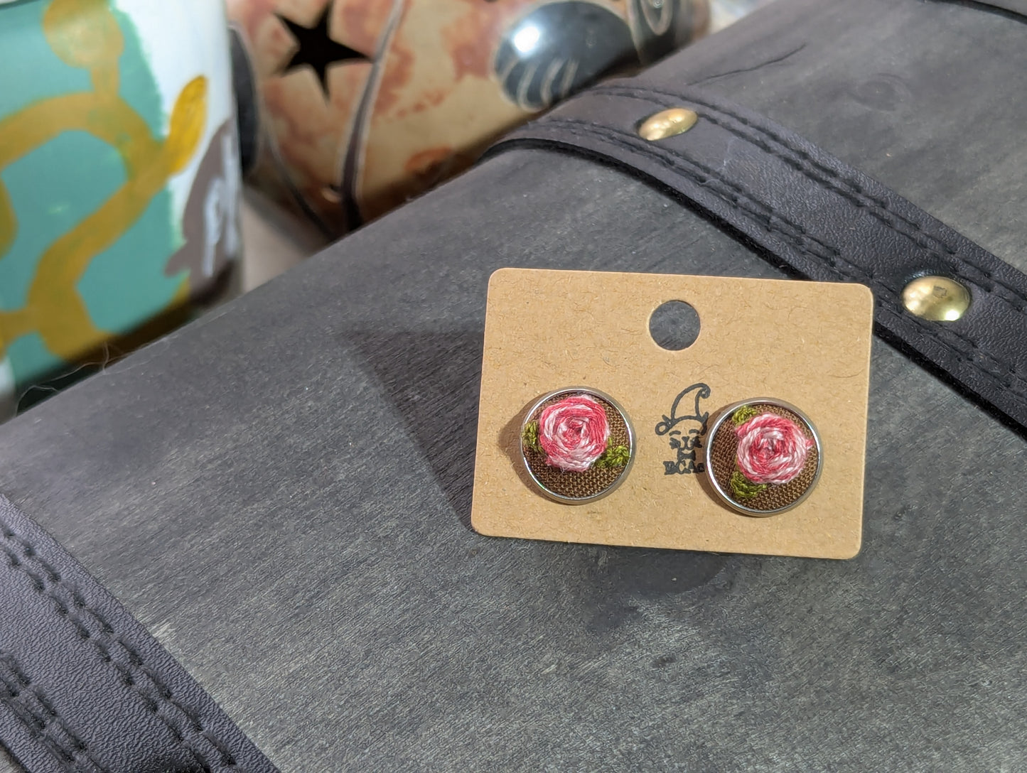 Embroidered Earrings