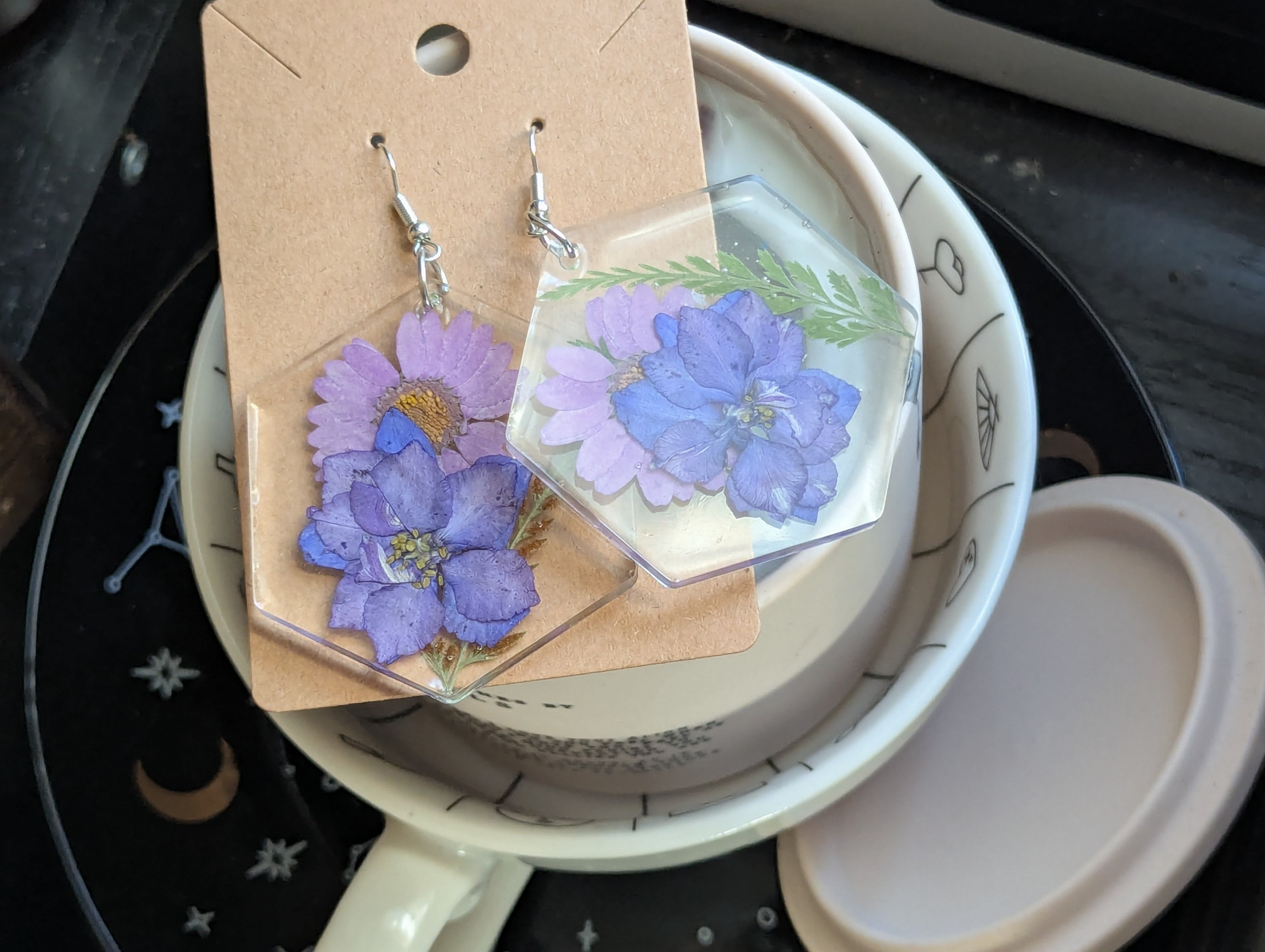 Flower earrings large