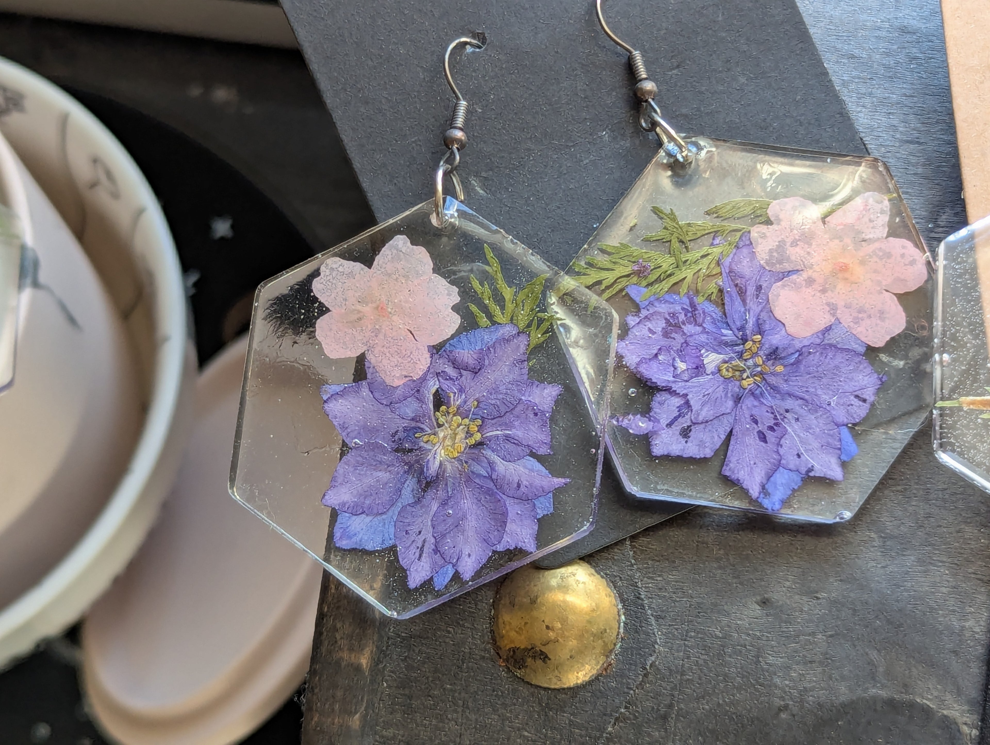 Flower earrings large
