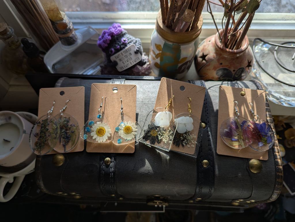 Flower earrings large