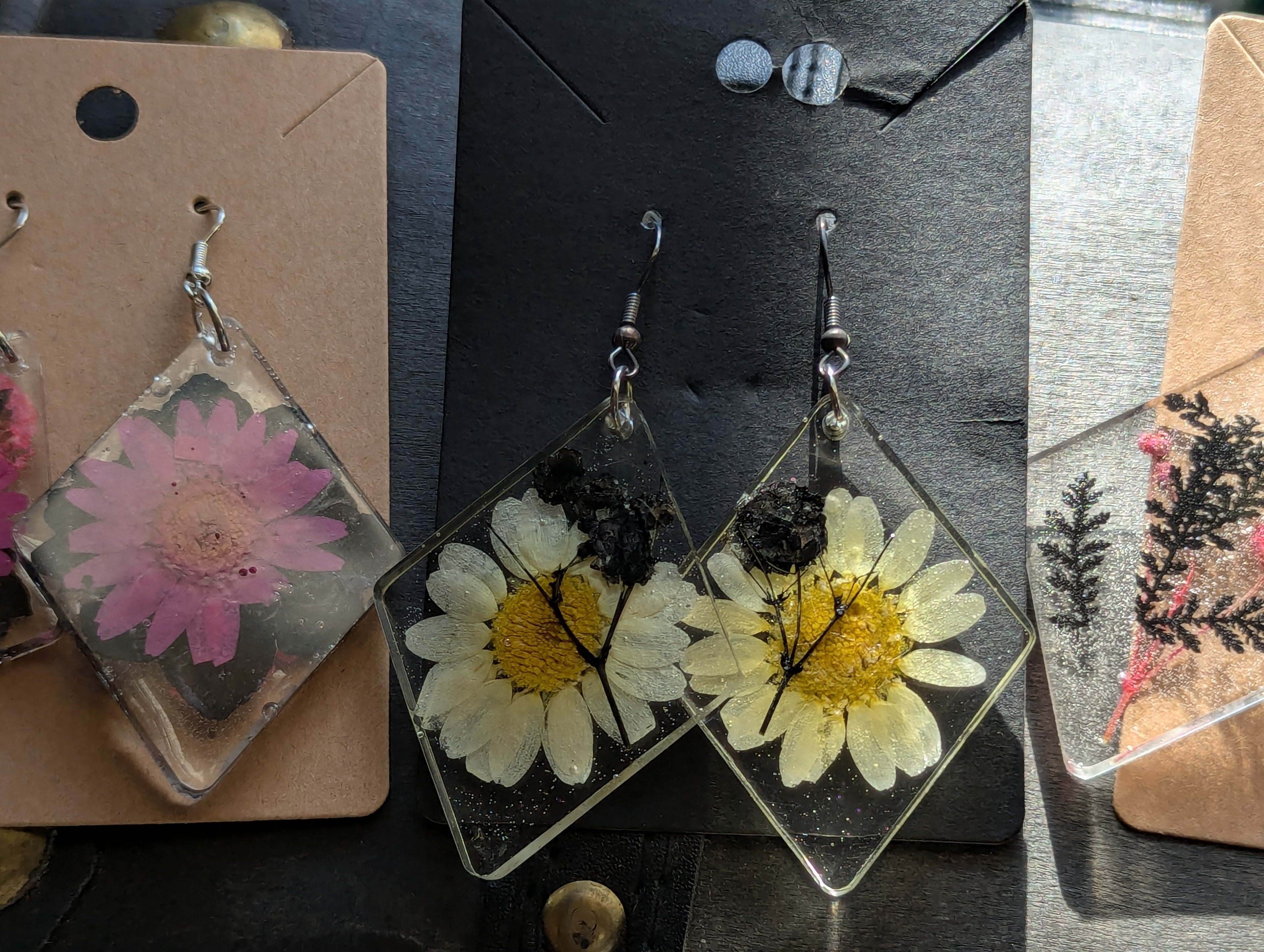 Flower earrings large