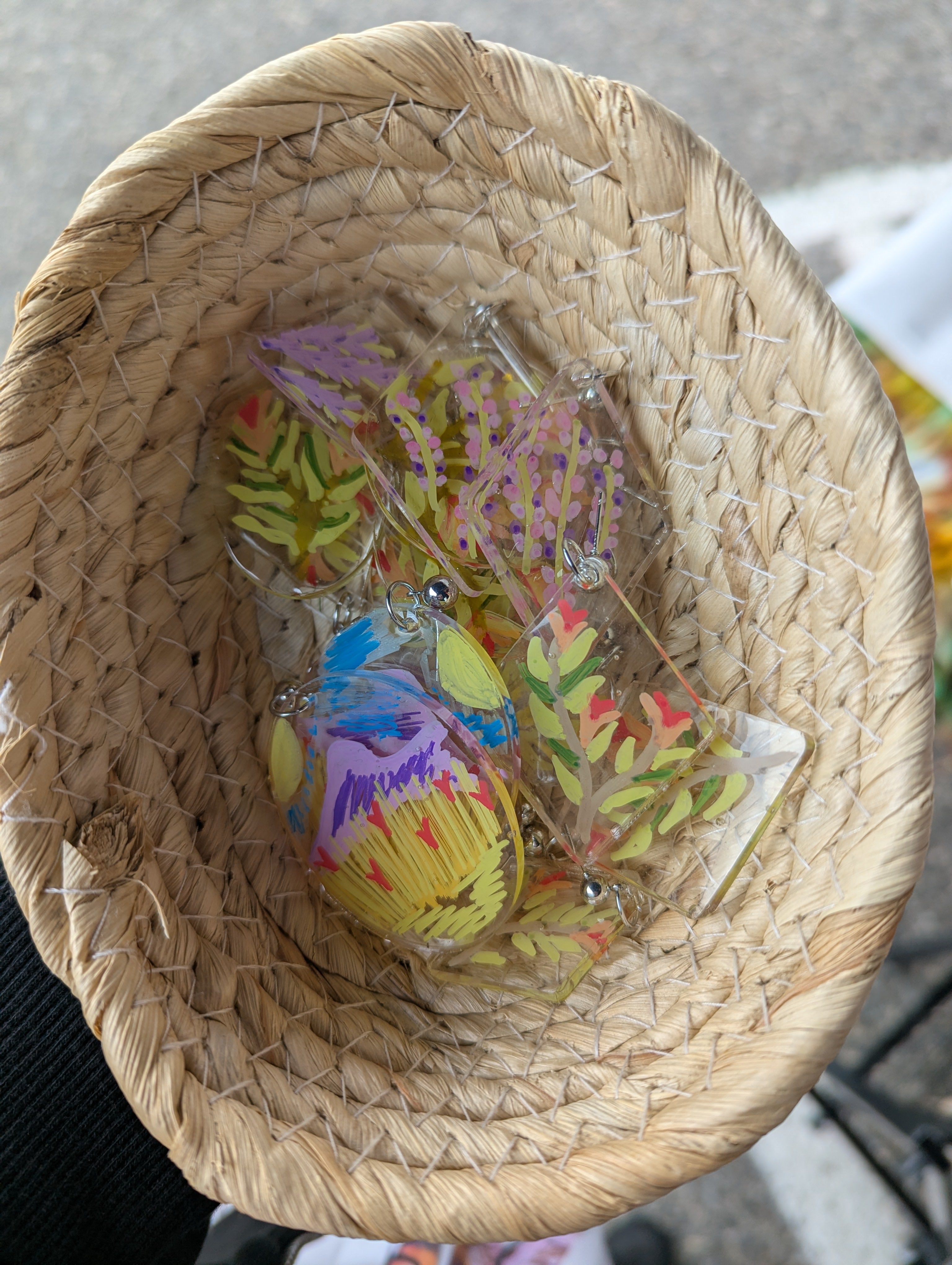 Hand-Drawn art earrings