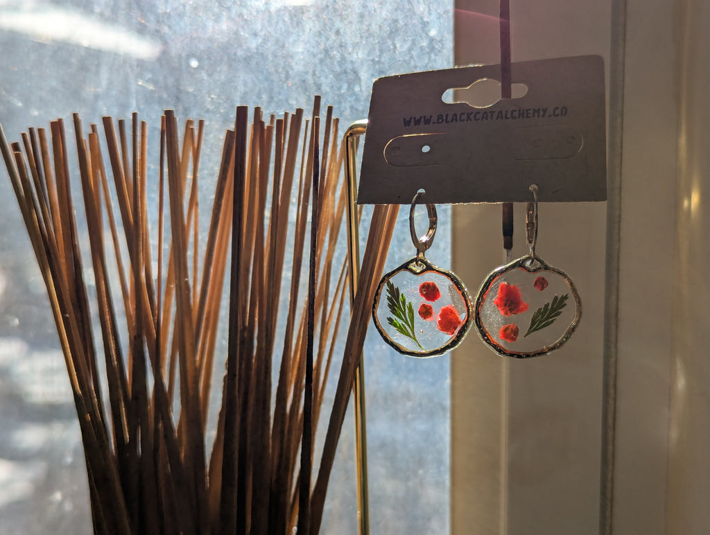 Fenced garden earrings