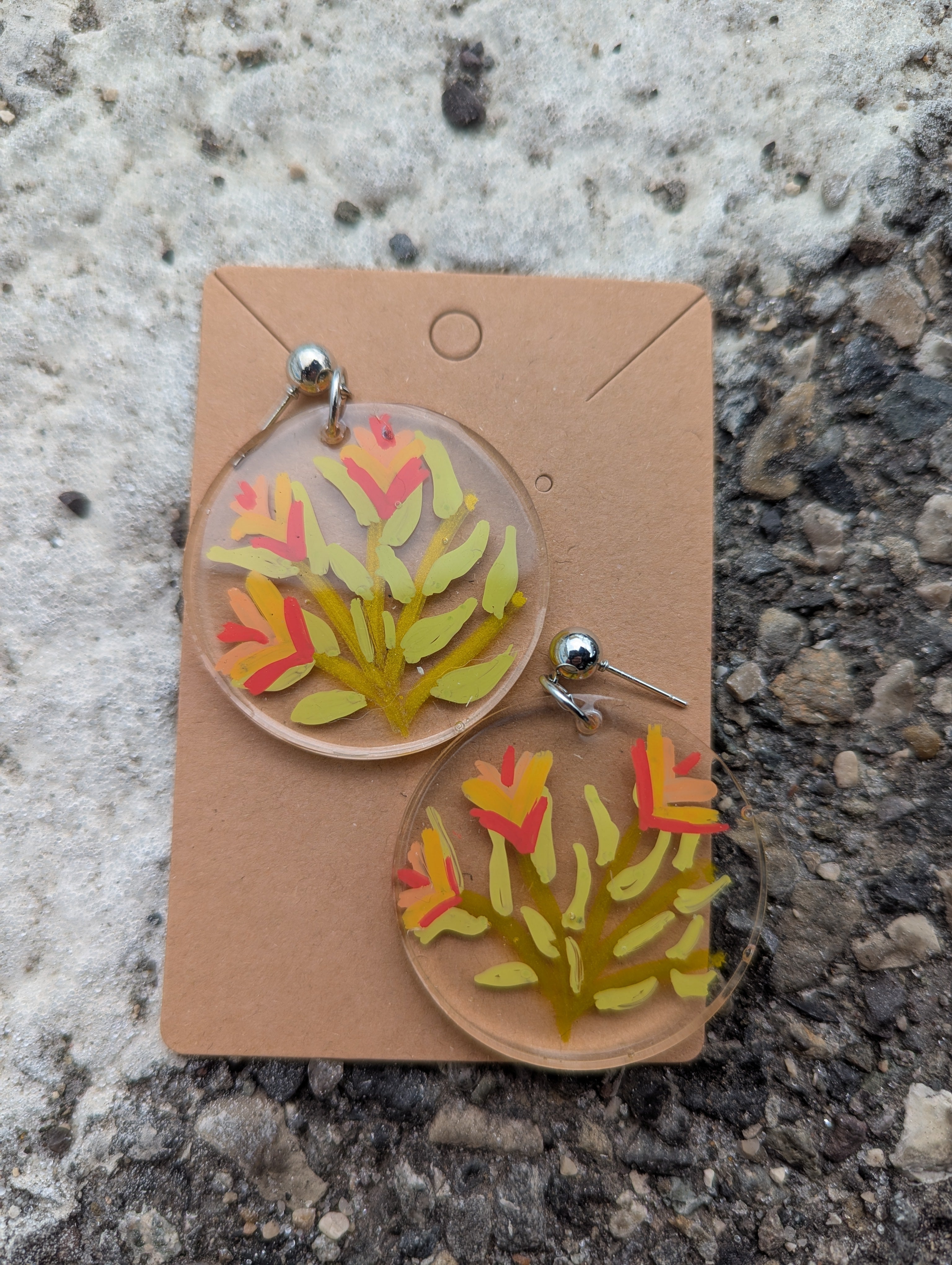 Hand-Drawn art earrings