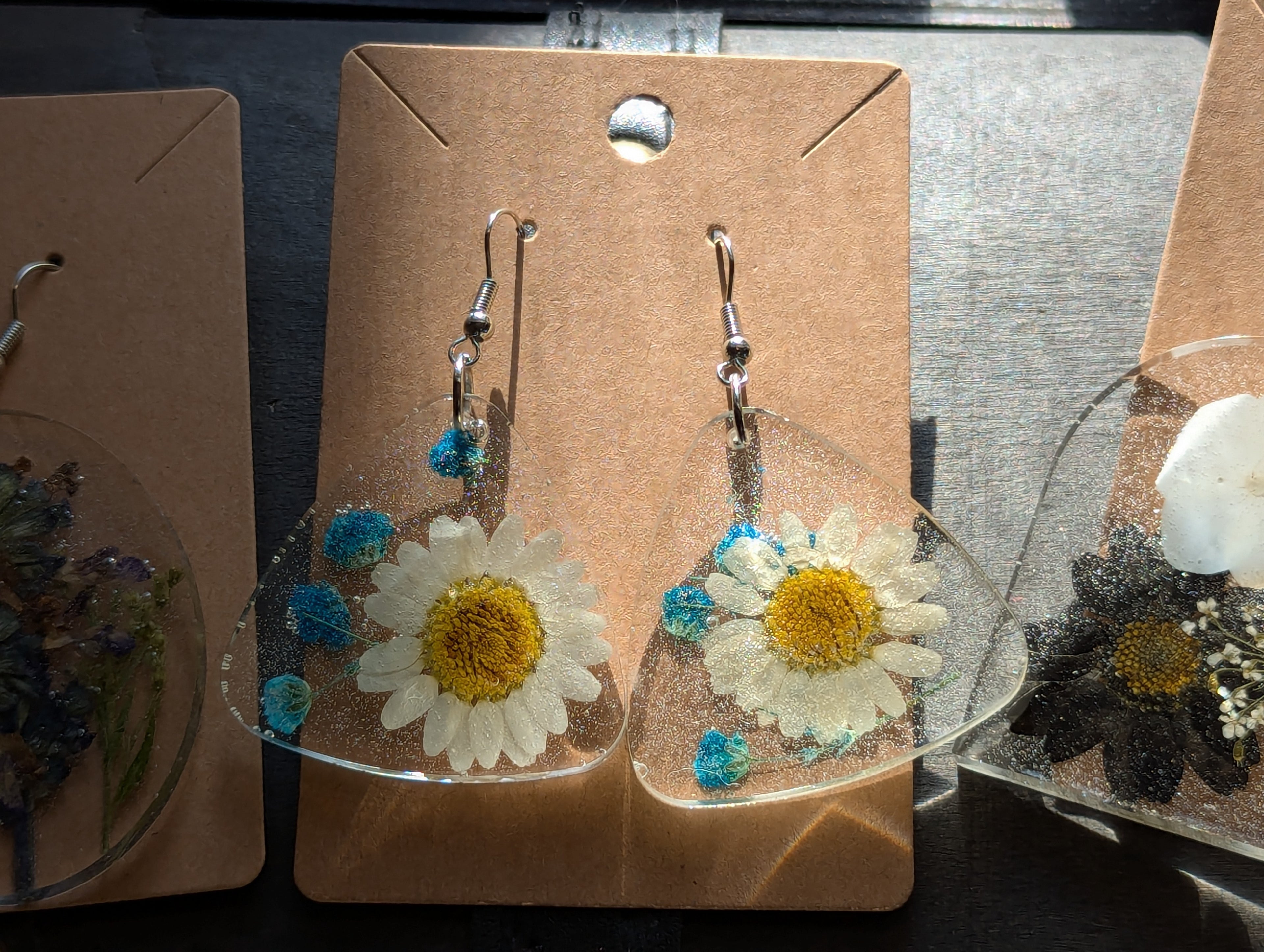 Flower earrings large