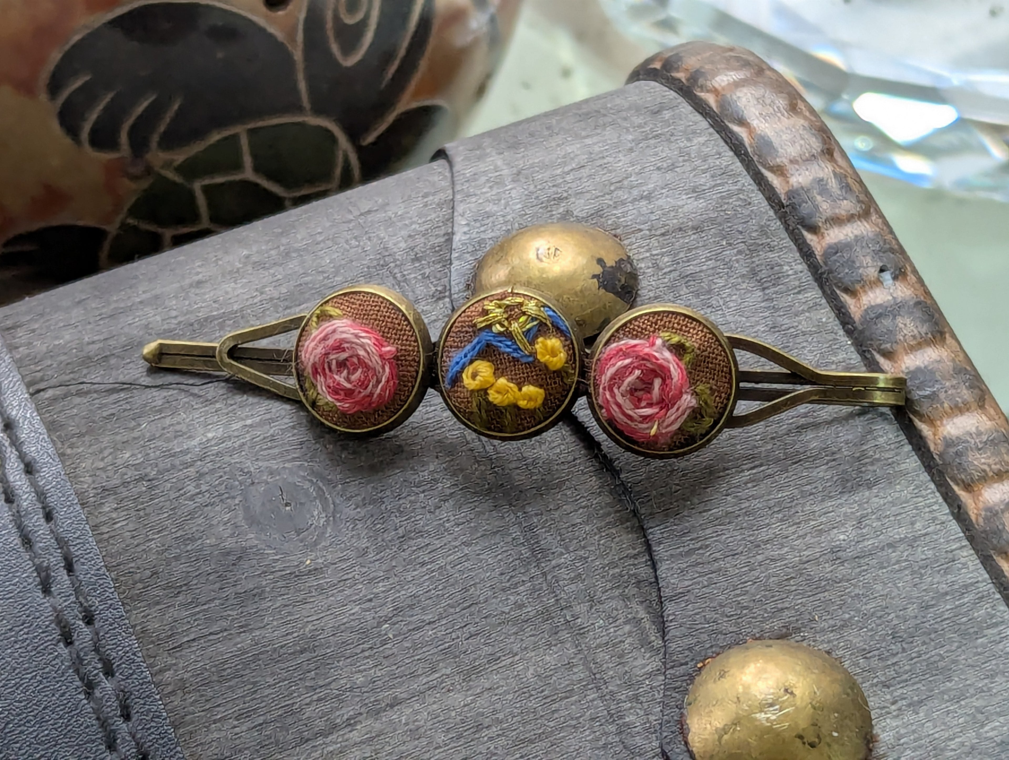 Embroidered Barrette