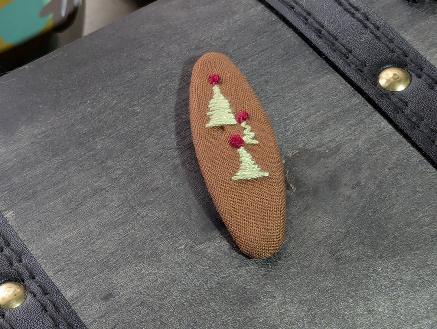 Embroidered Barrette