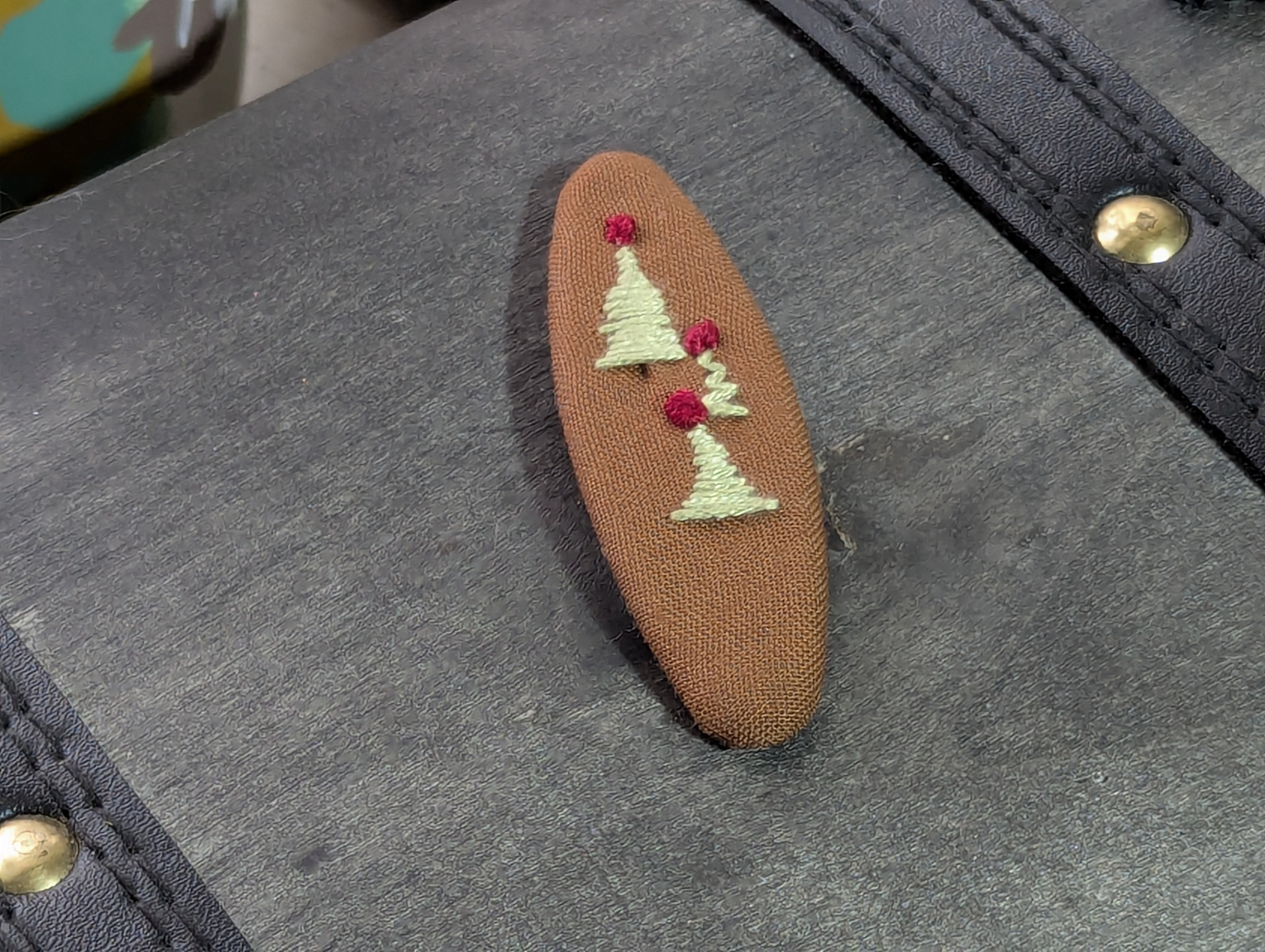 Embroidered Barrette