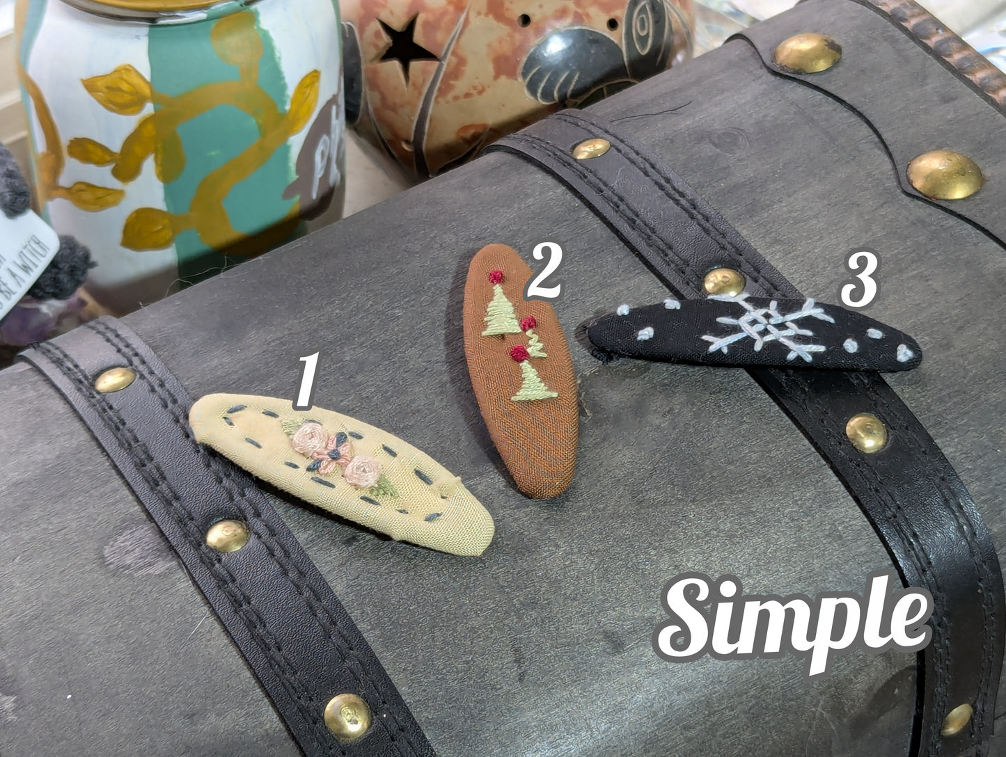 Embroidered Barrette