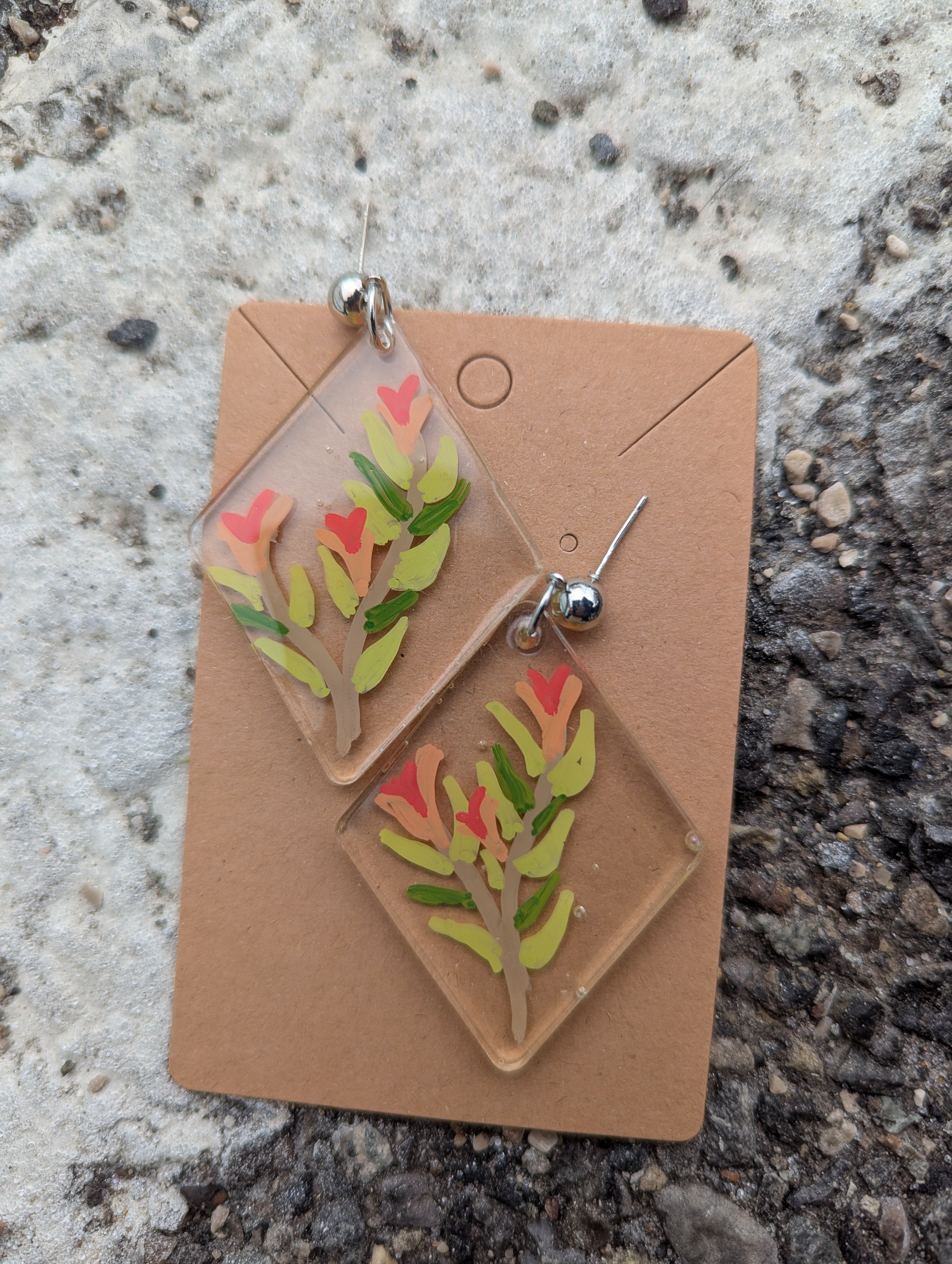 Hand-Drawn art earrings