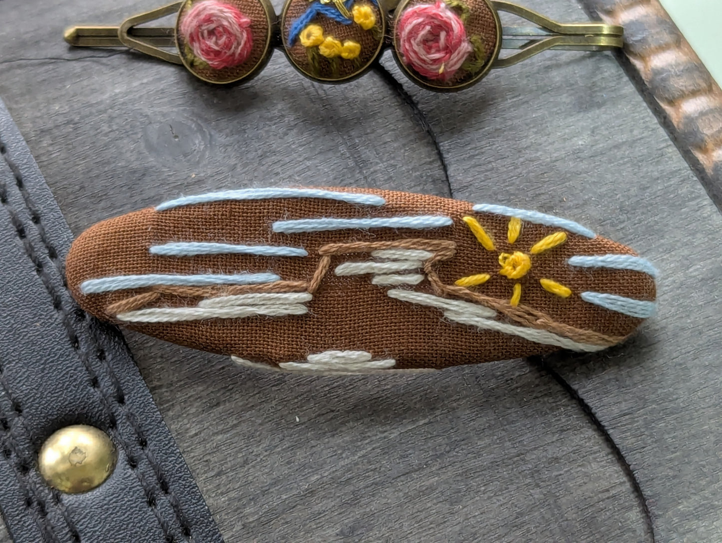 Embroidered Barrette