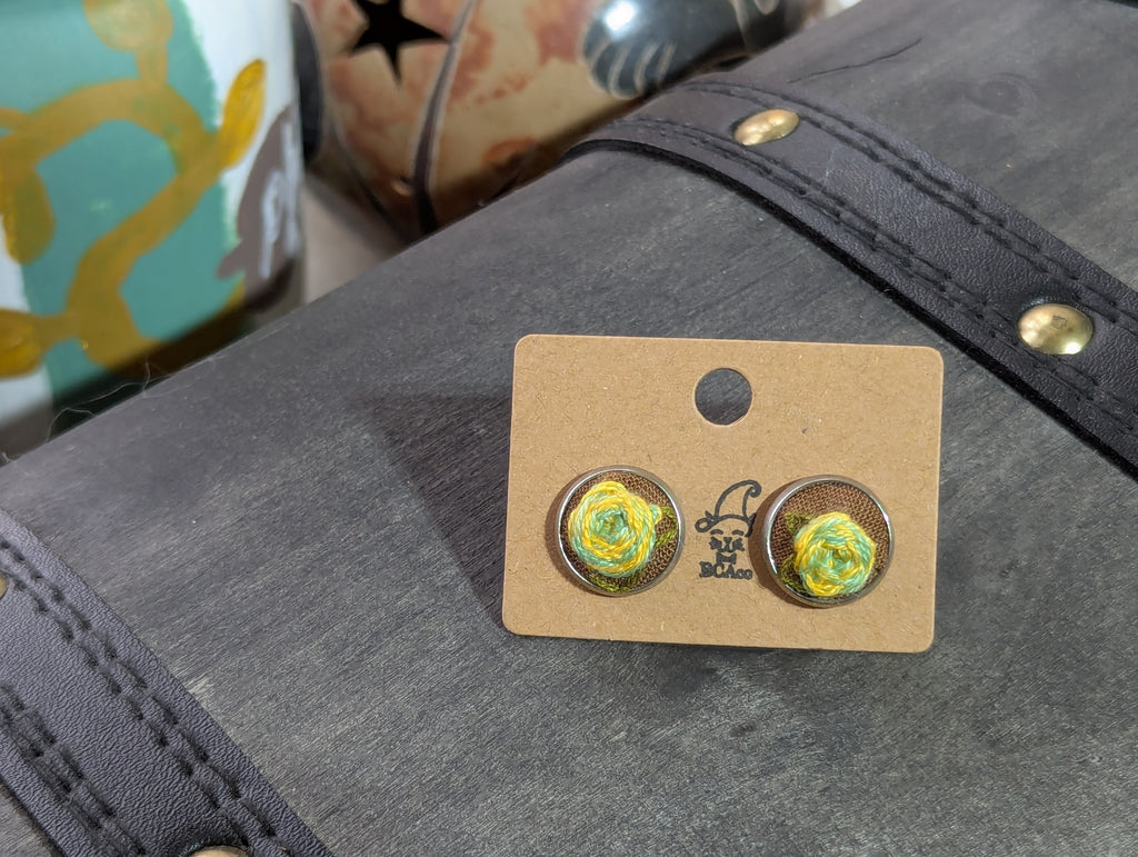 Embroidered Earrings