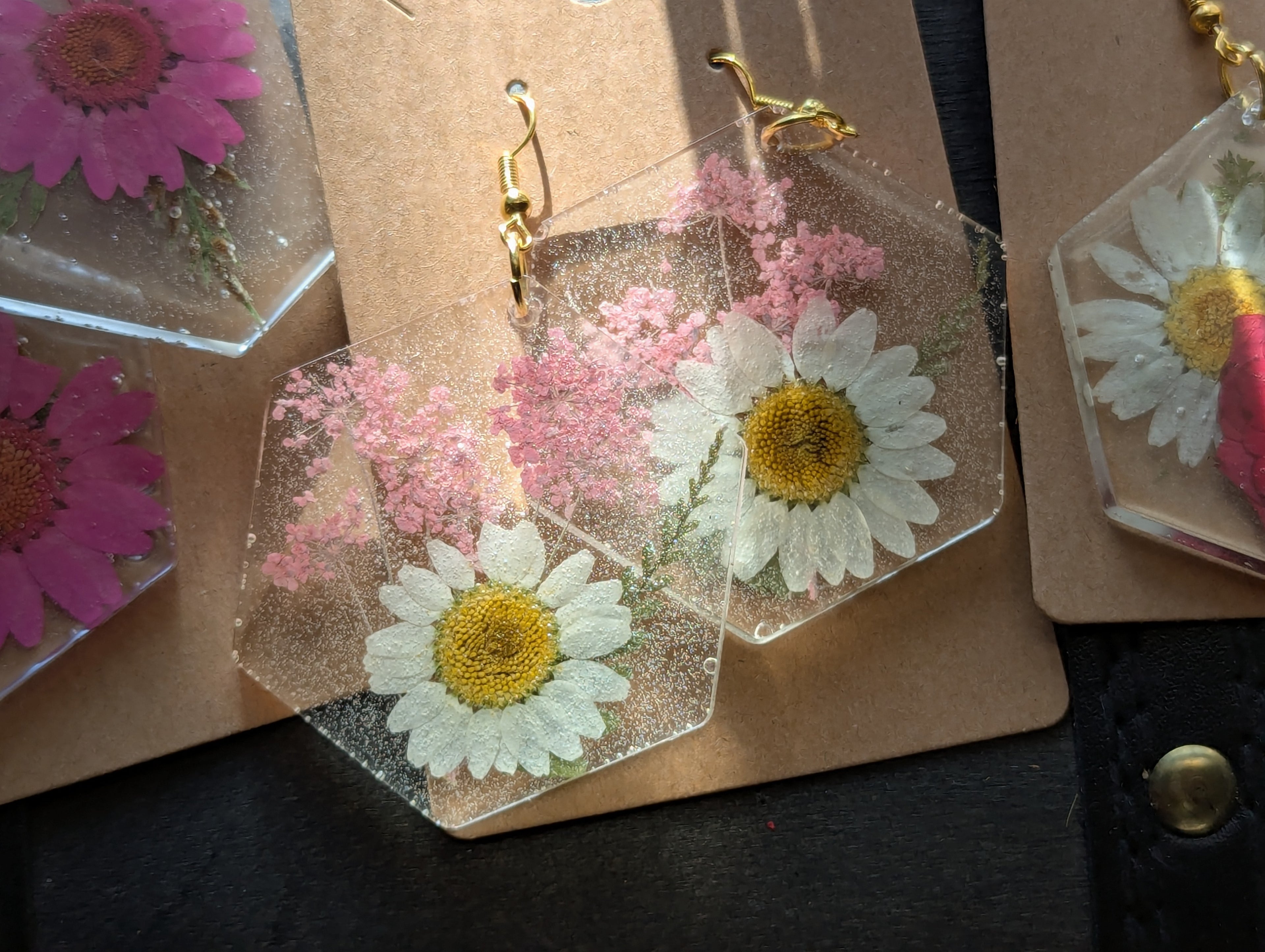 Flower earrings large