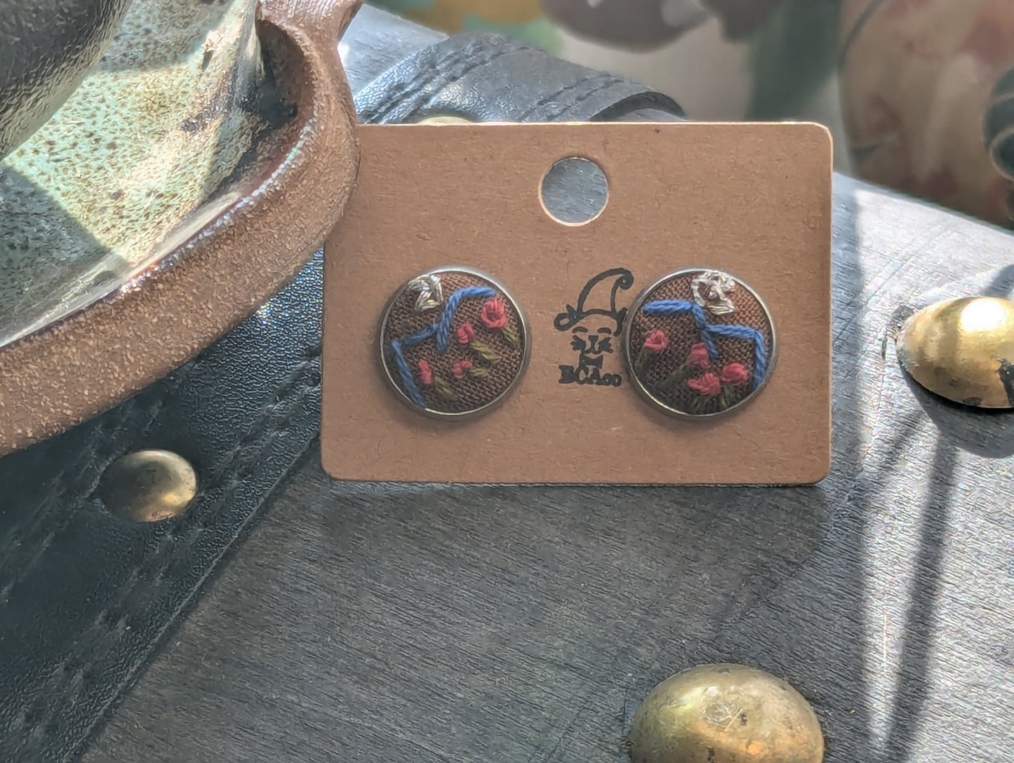 Embroidered Earrings