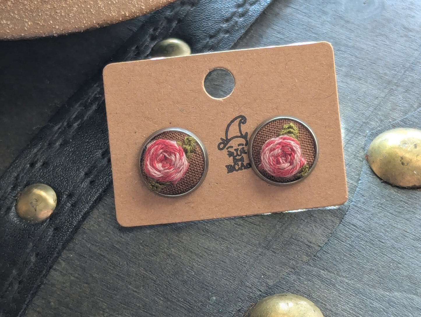 Embroidered Earrings