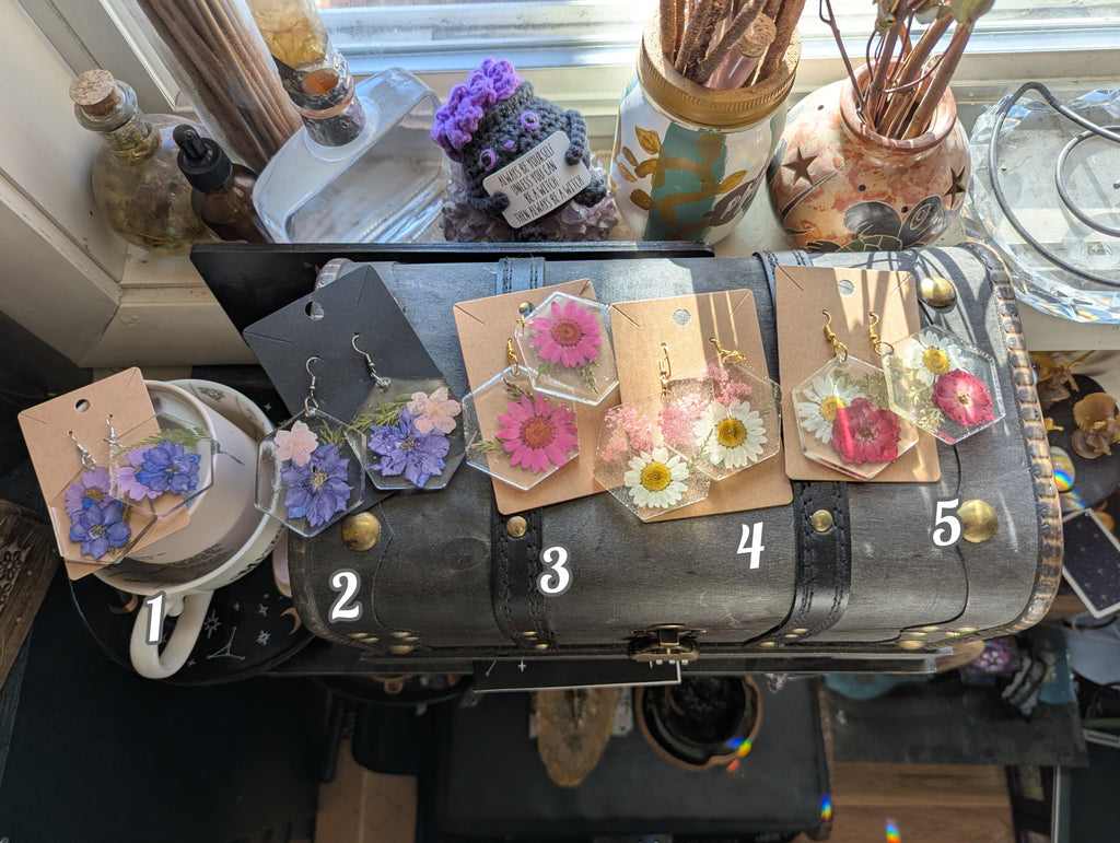 Flower earrings large