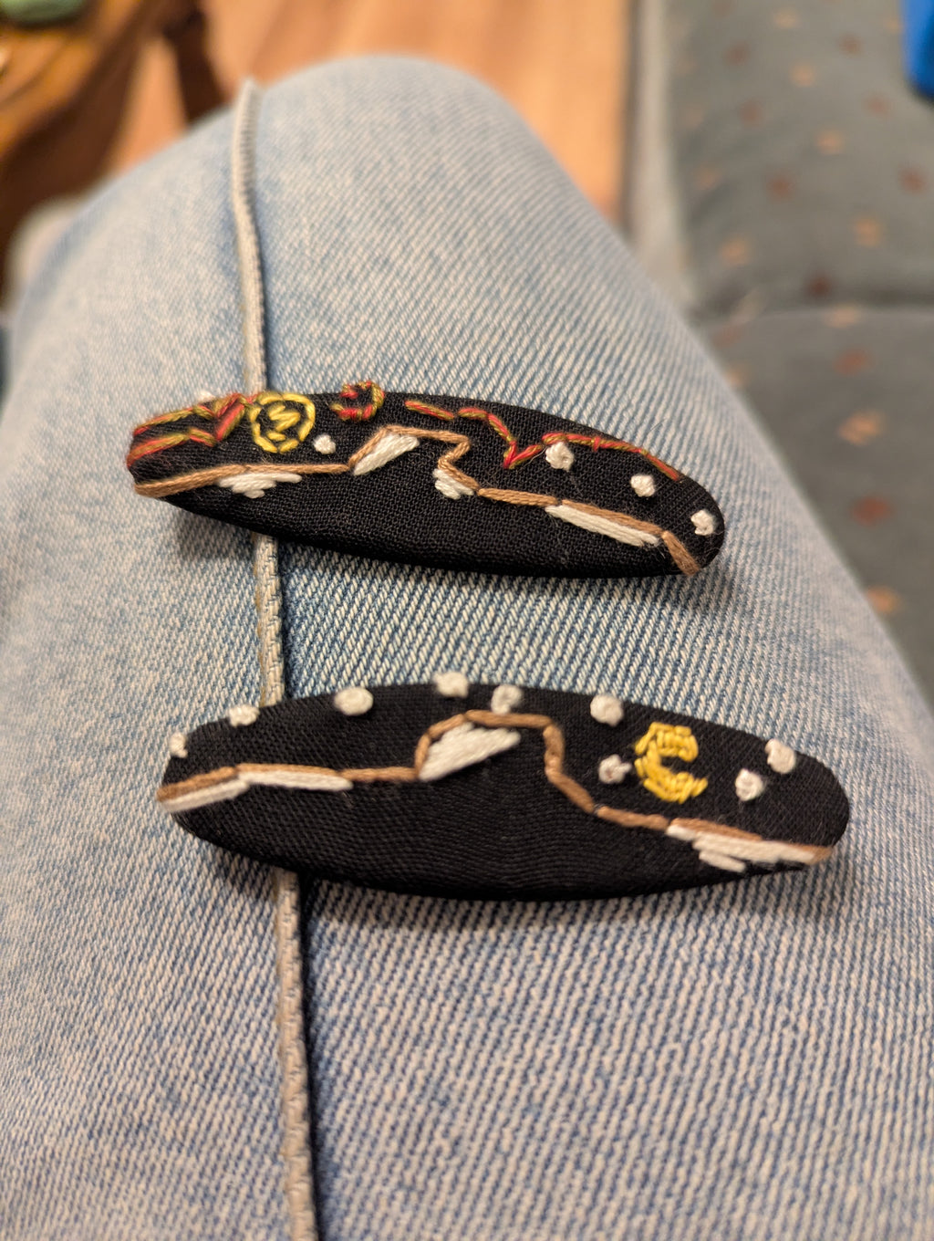 Embroidered Barrette