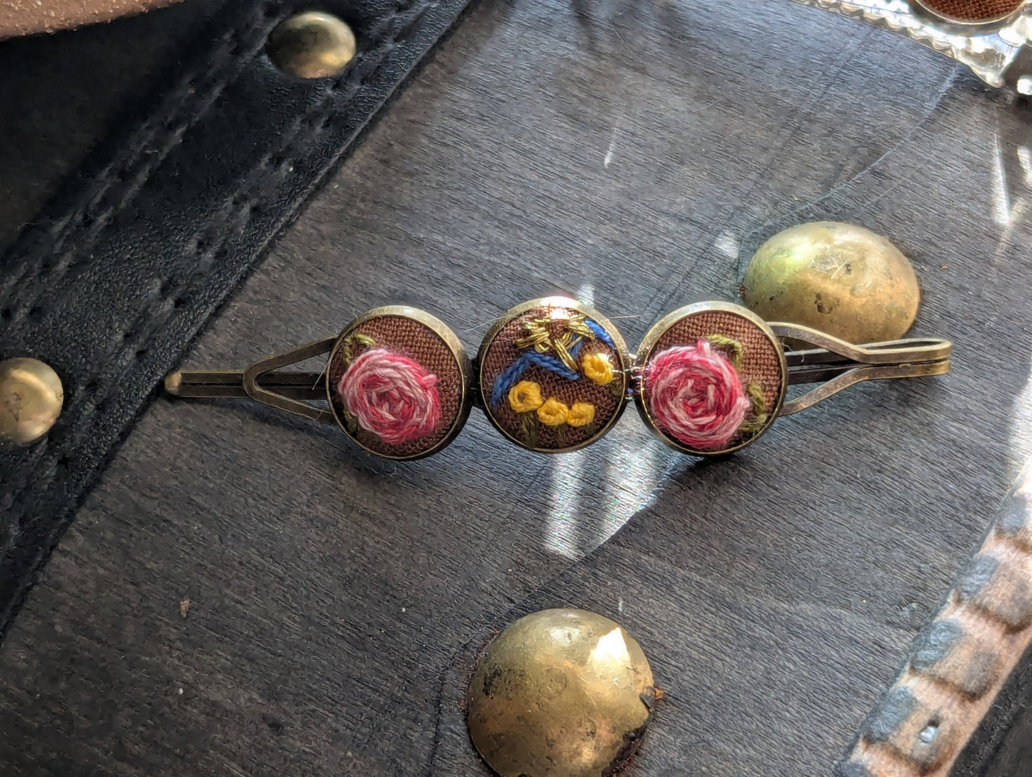 Embroidered Barrette