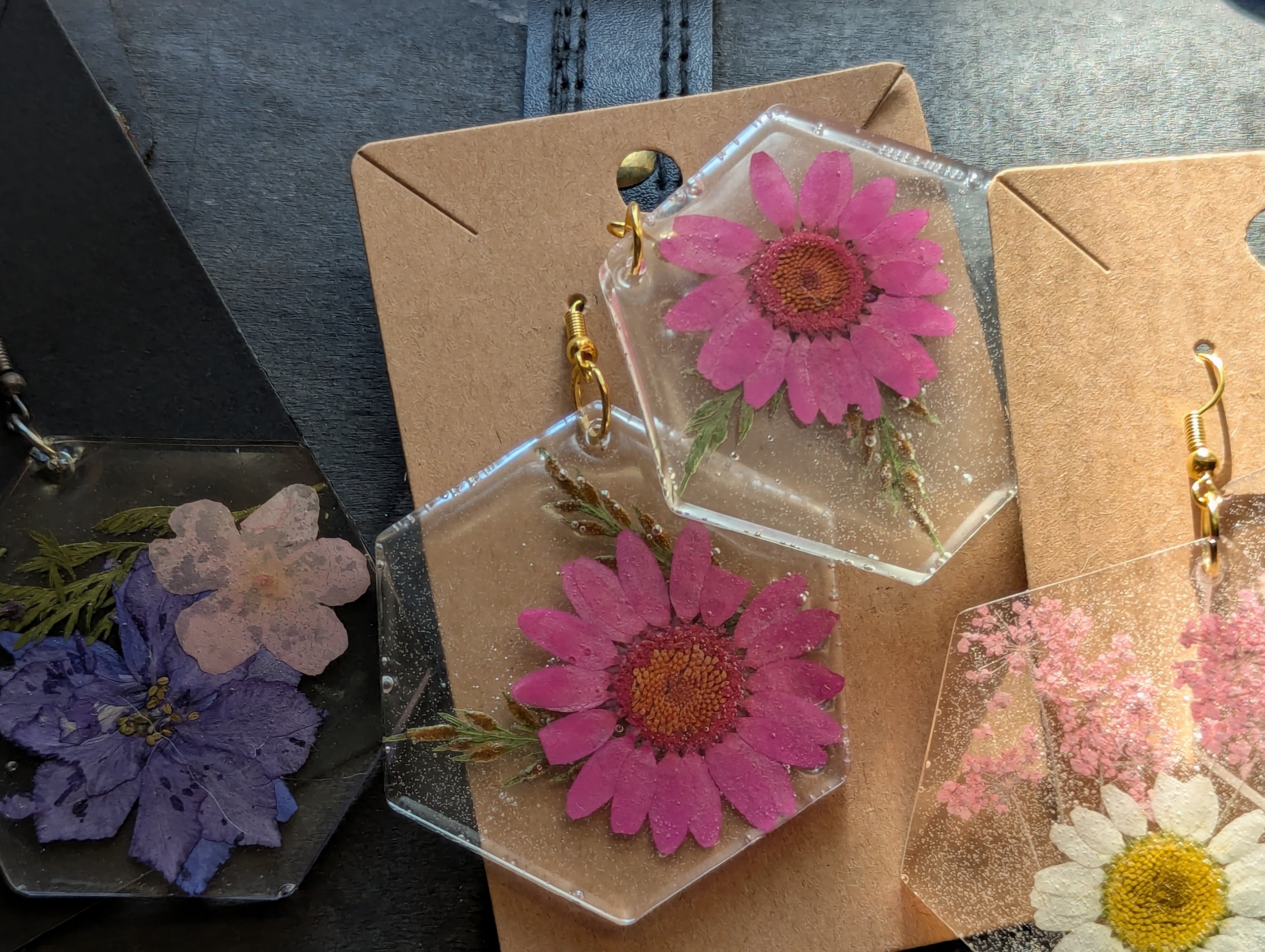 Flower earrings large