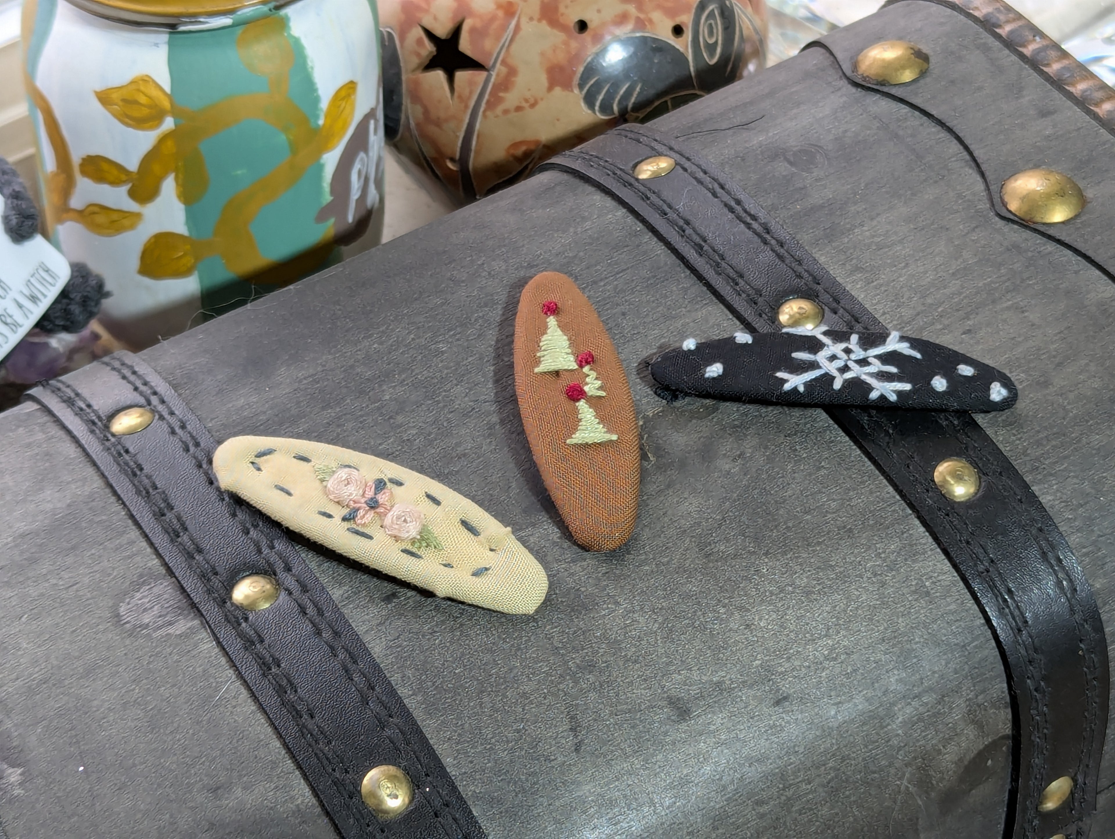 Embroidered Barrette