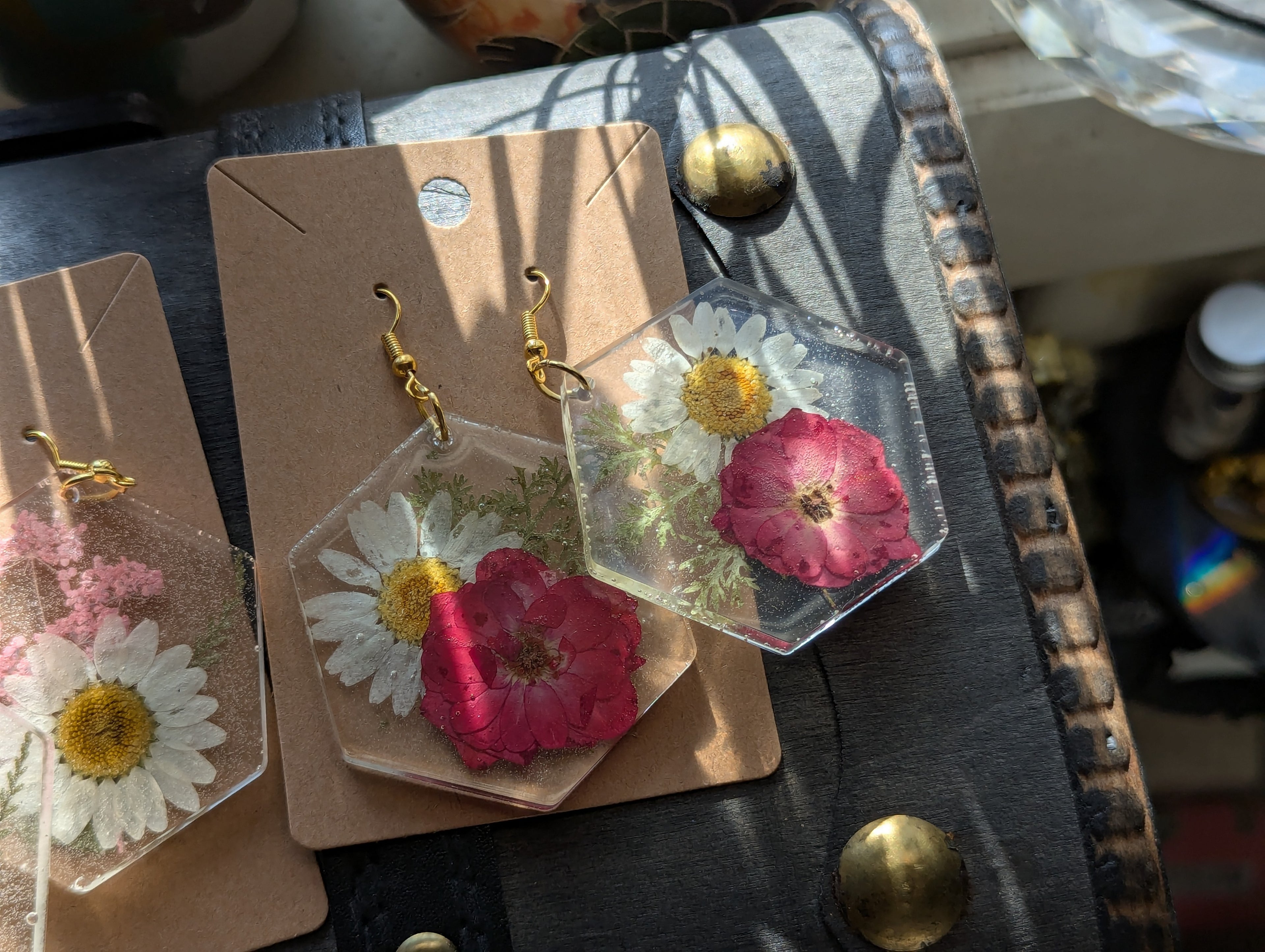 Flower earrings large