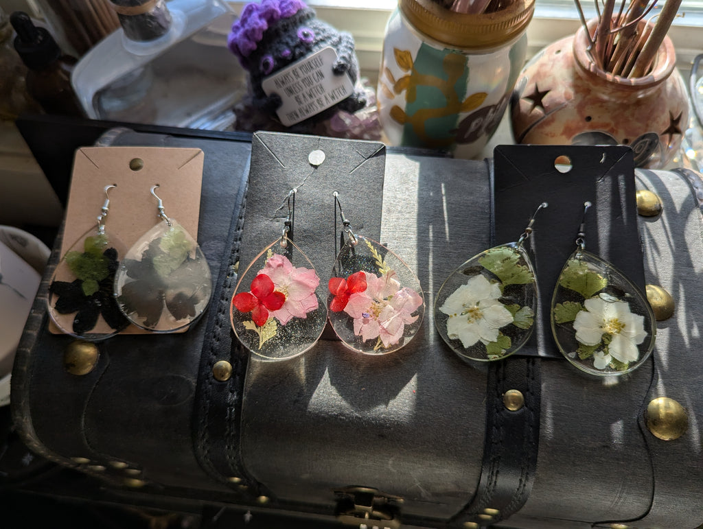 Flower earrings large