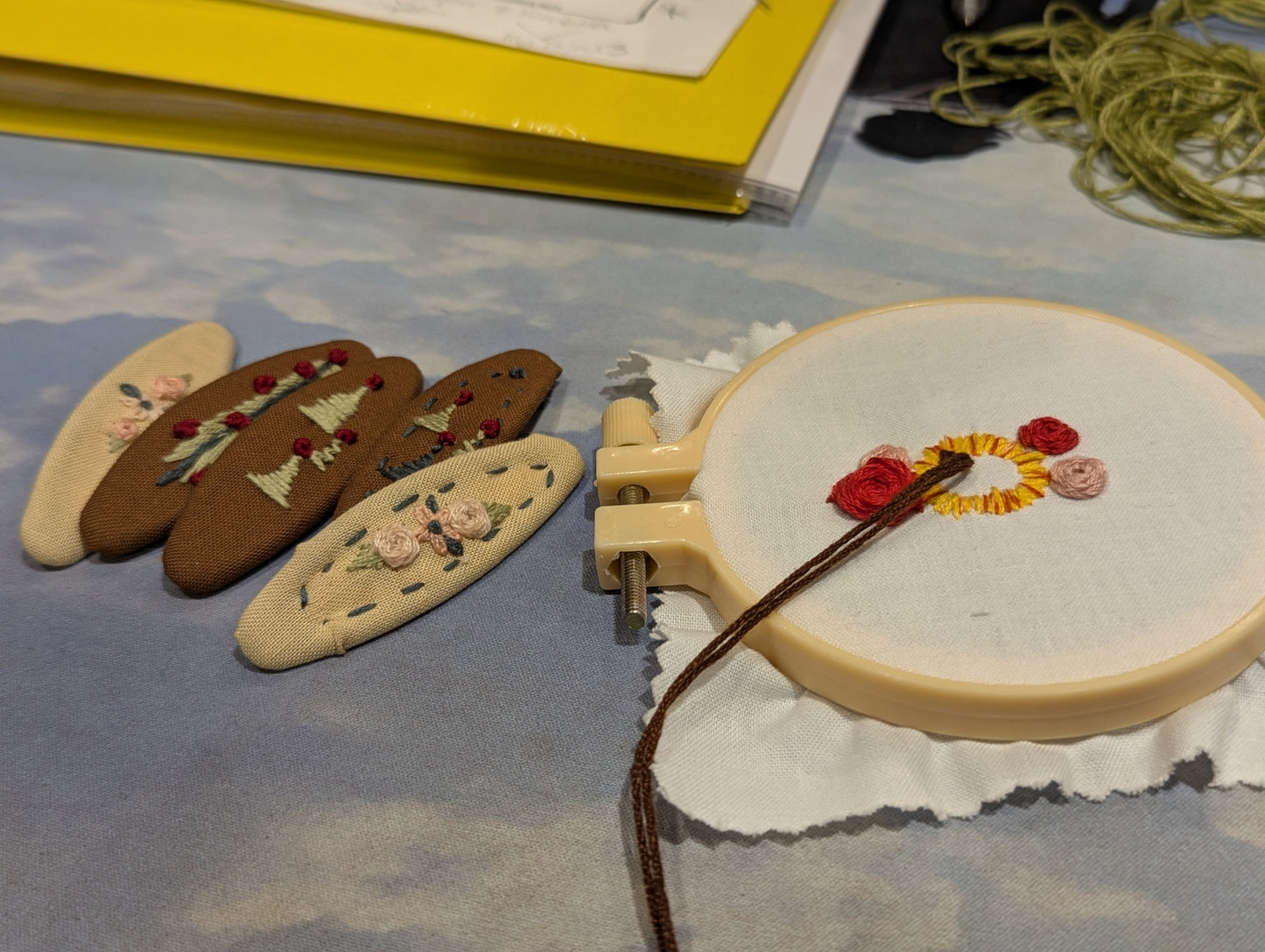 Embroidered Barrette