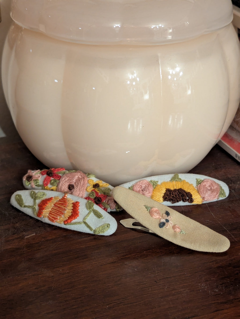 Embroidered Barrette