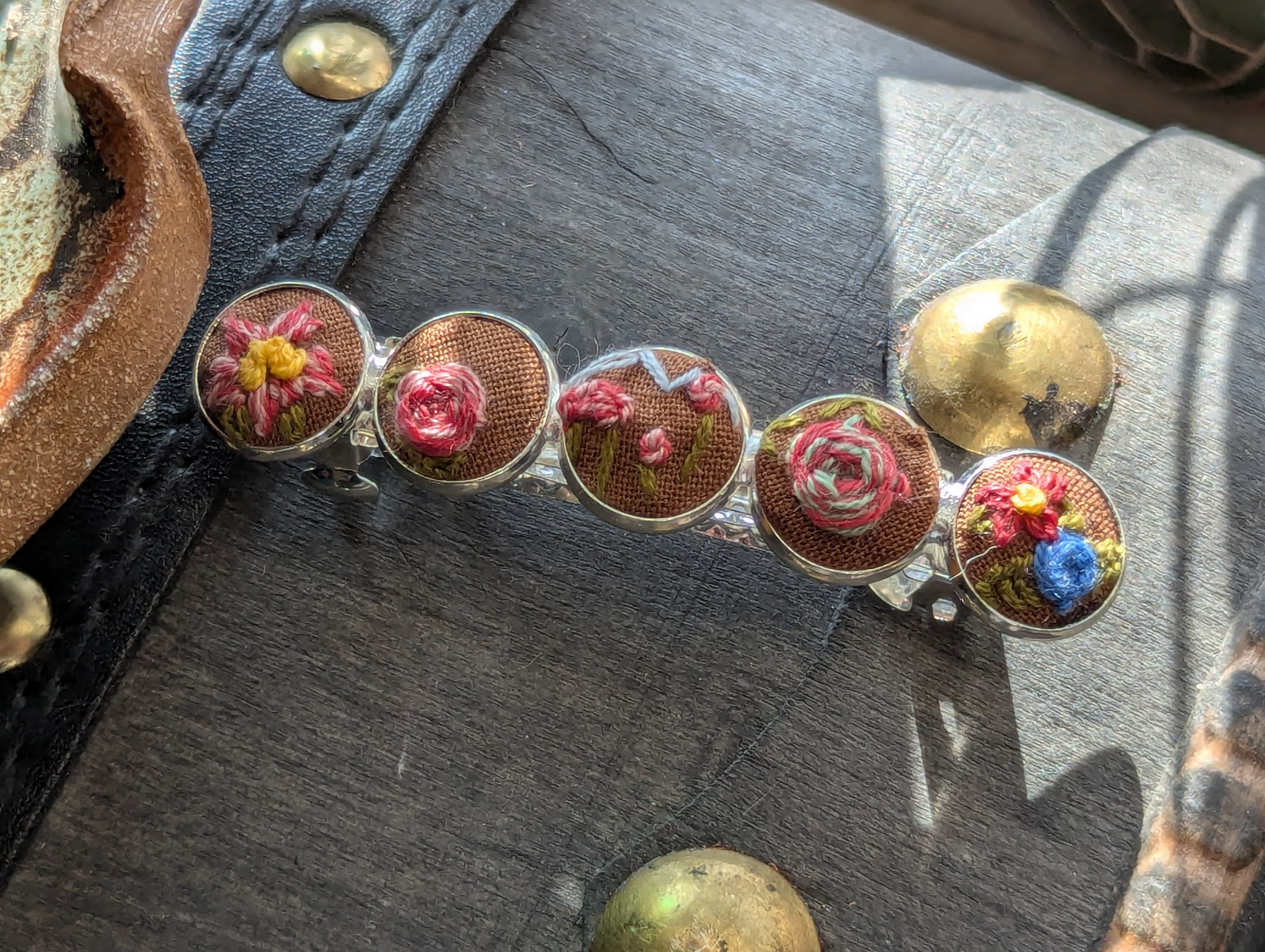 Embroidered Barrette