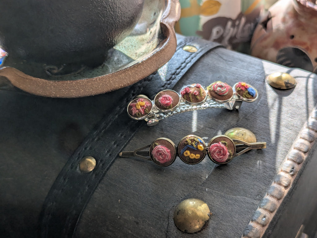 Embroidered Barrette