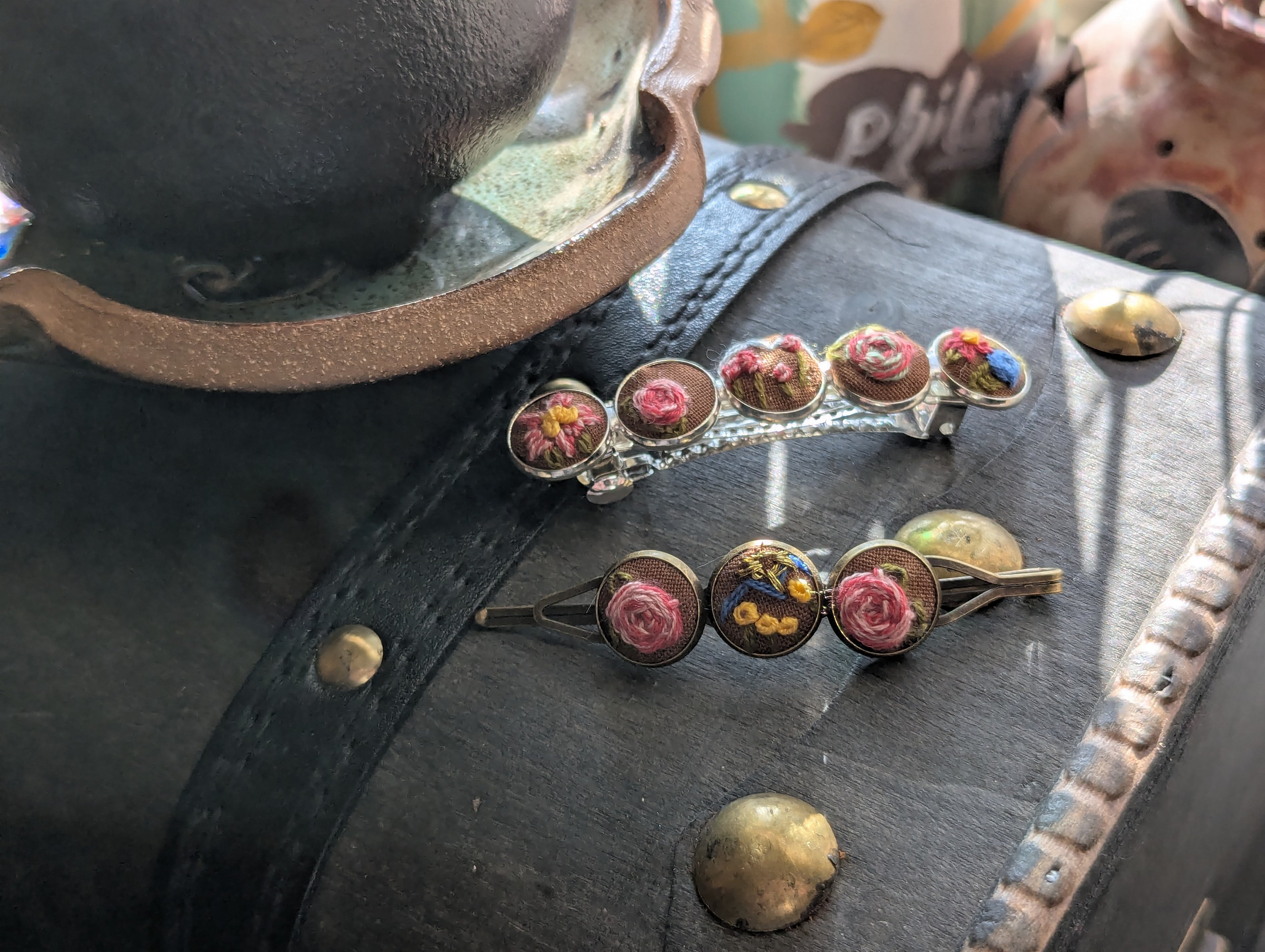 Embroidered Barrette