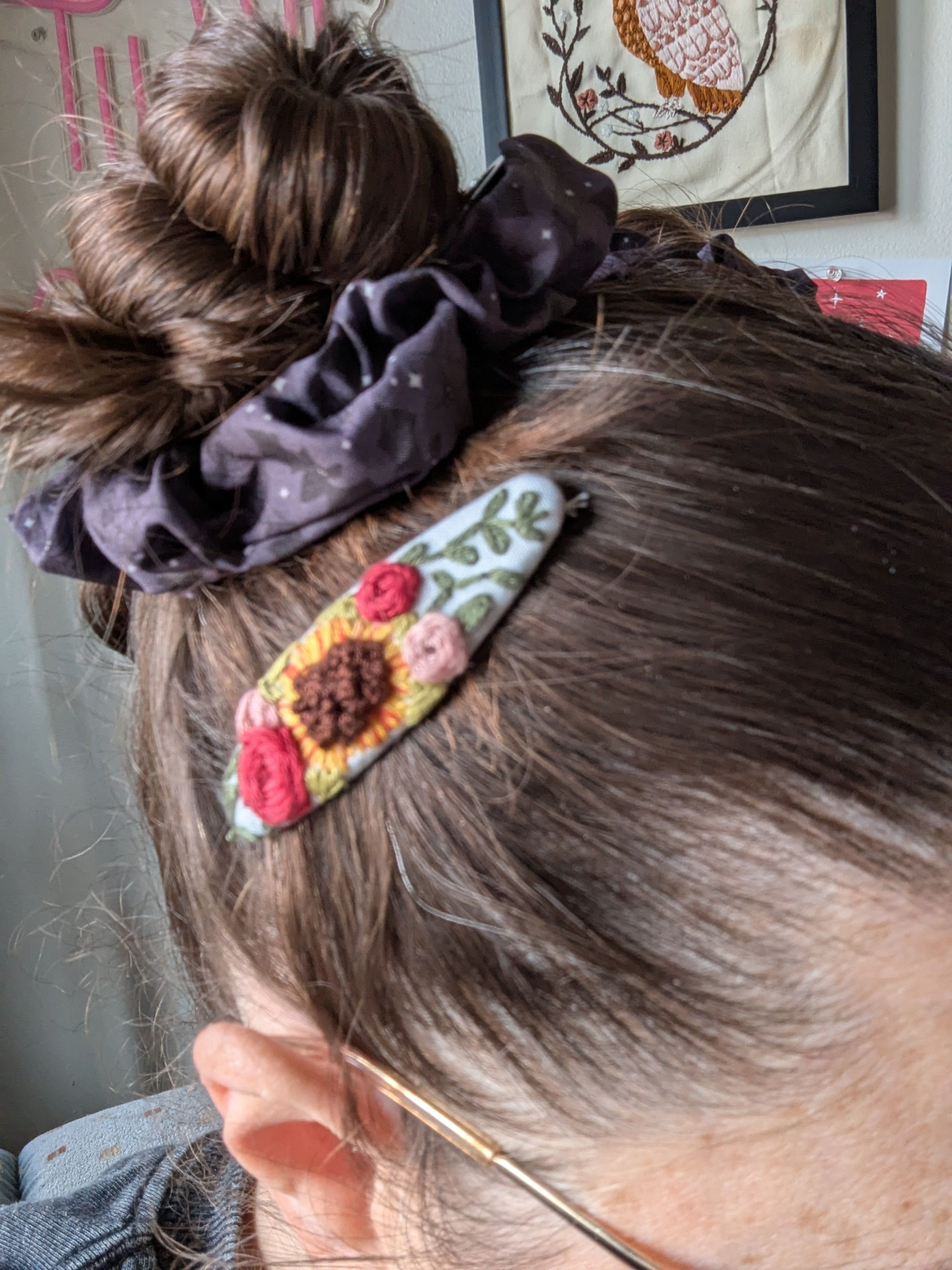Embroidered Barrette