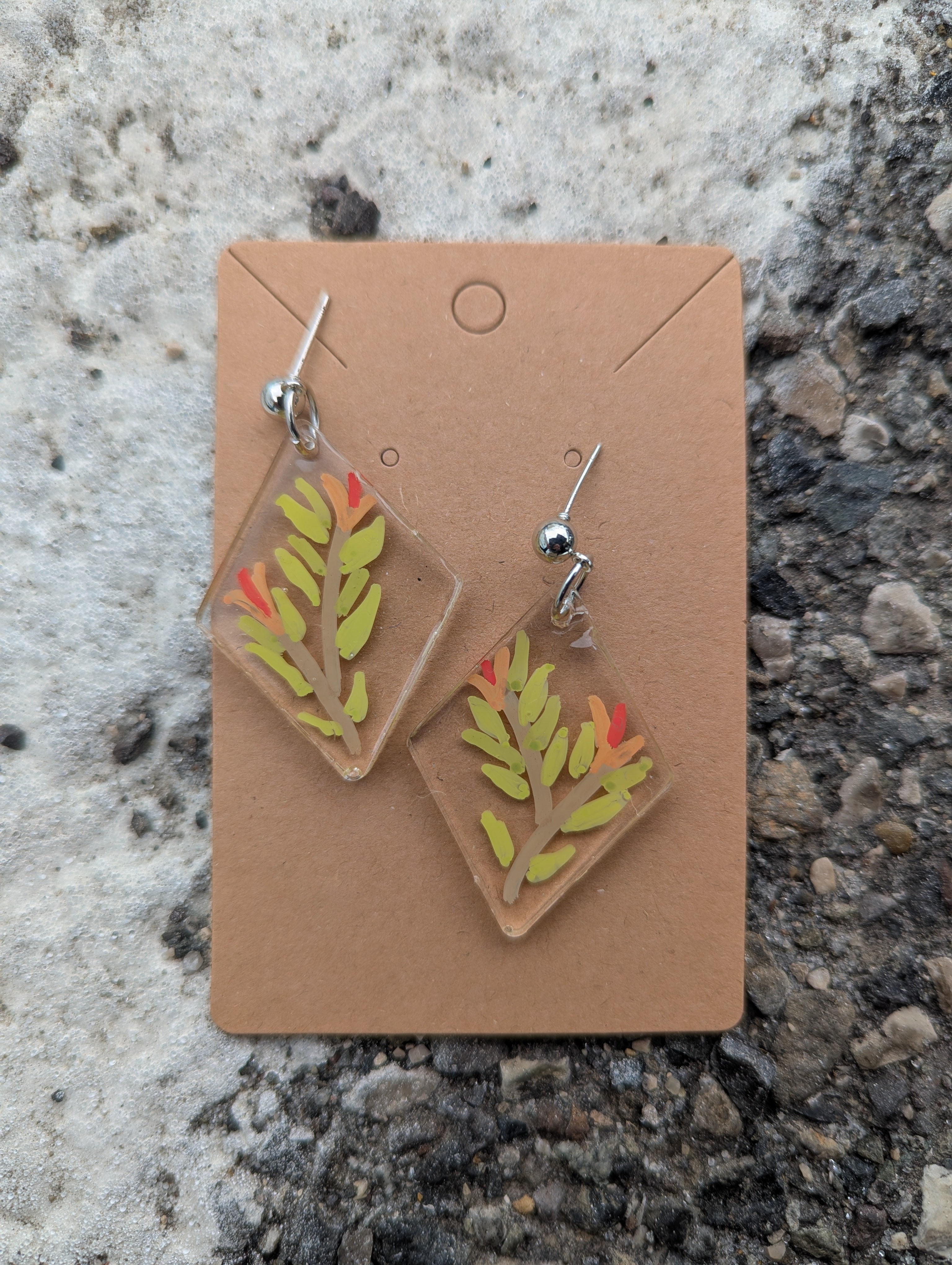 Hand-Drawn art earrings