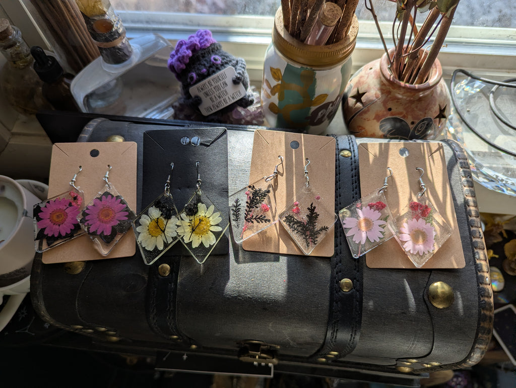 Flower earrings large