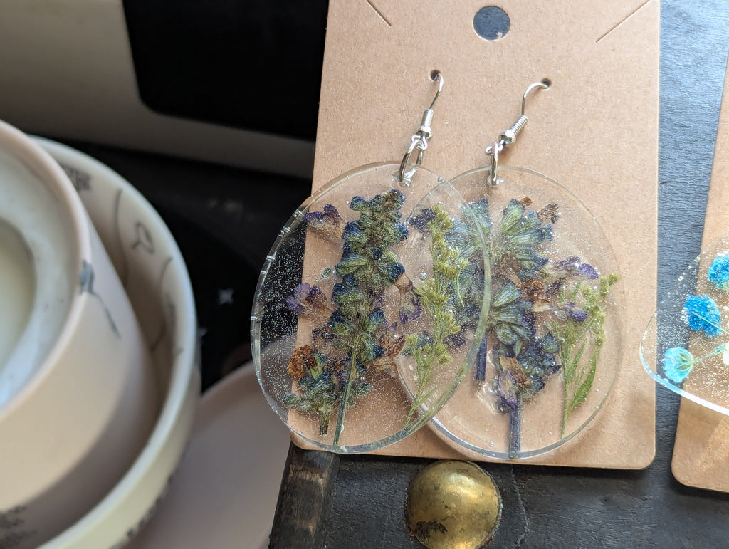 Flower earrings large