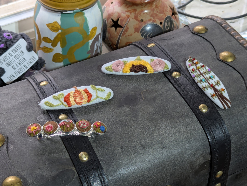 Embroidered Barrette