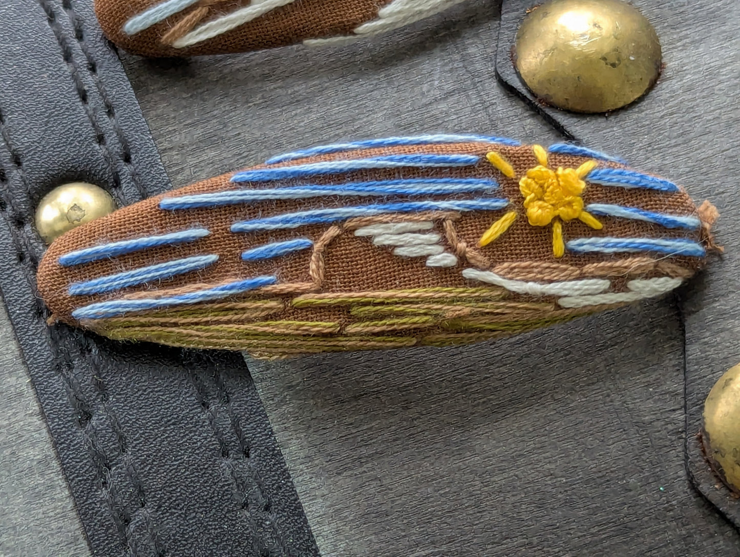 Embroidered Barrette