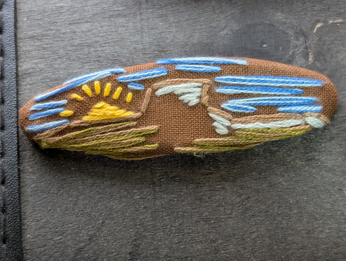 Embroidered Barrette